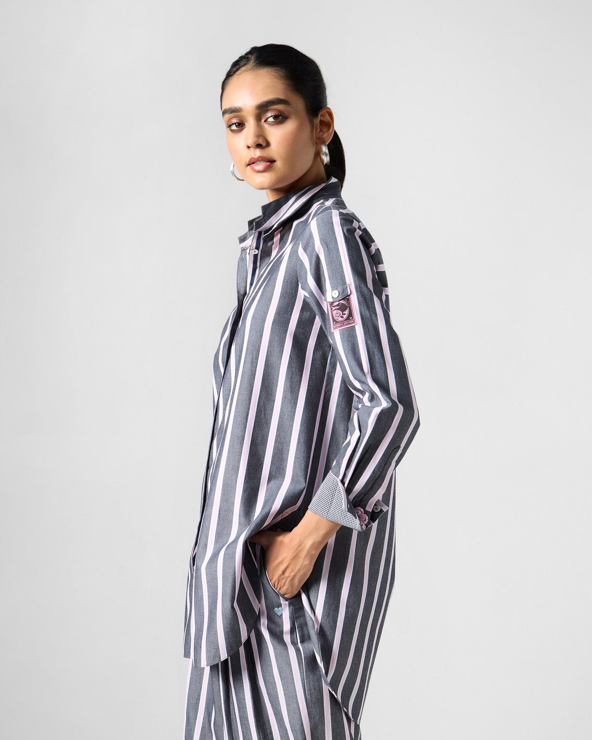 The Trench Shirt Set - Charcoal