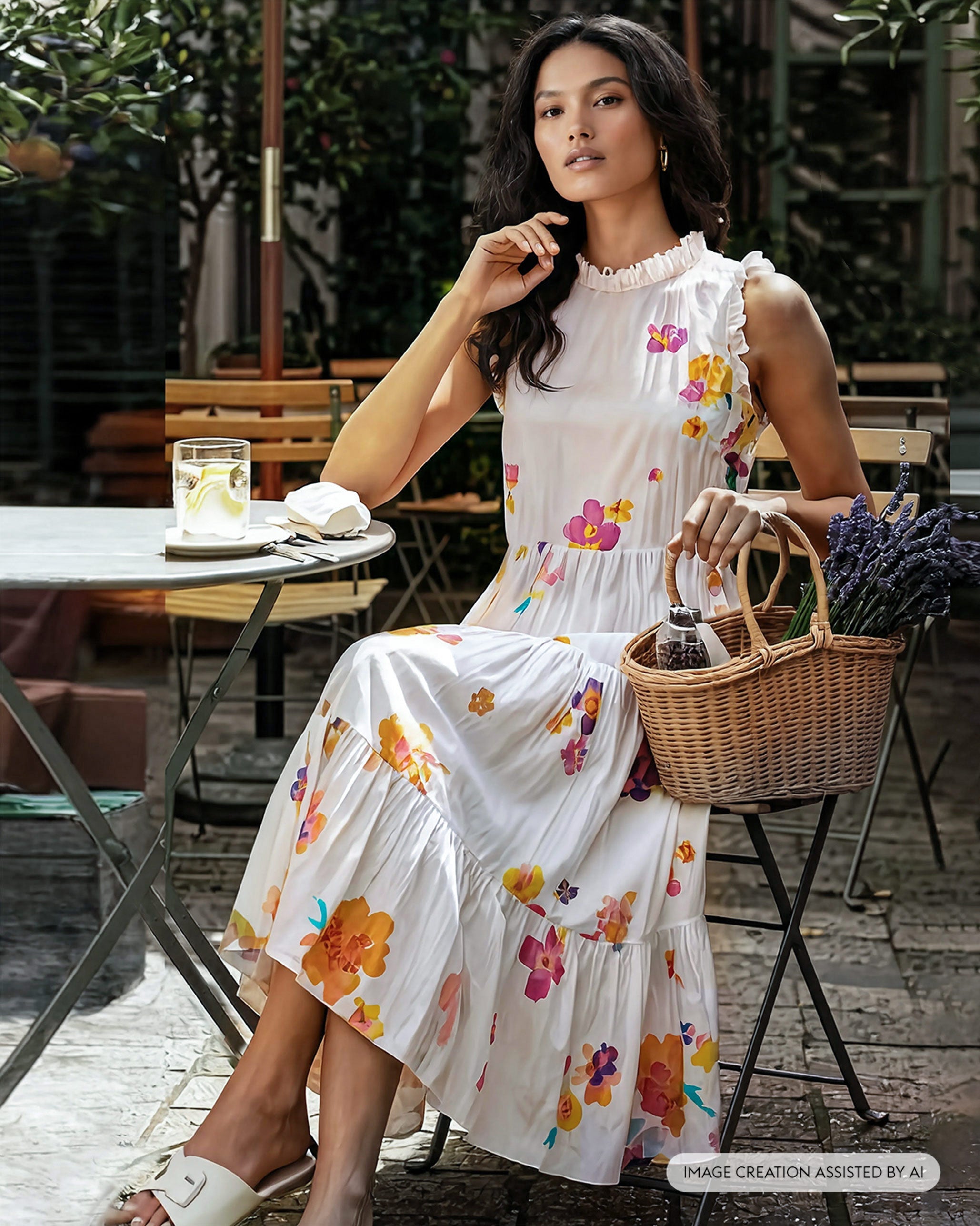 Reah Dress - Printed Cotton Kora Relaxed Fit