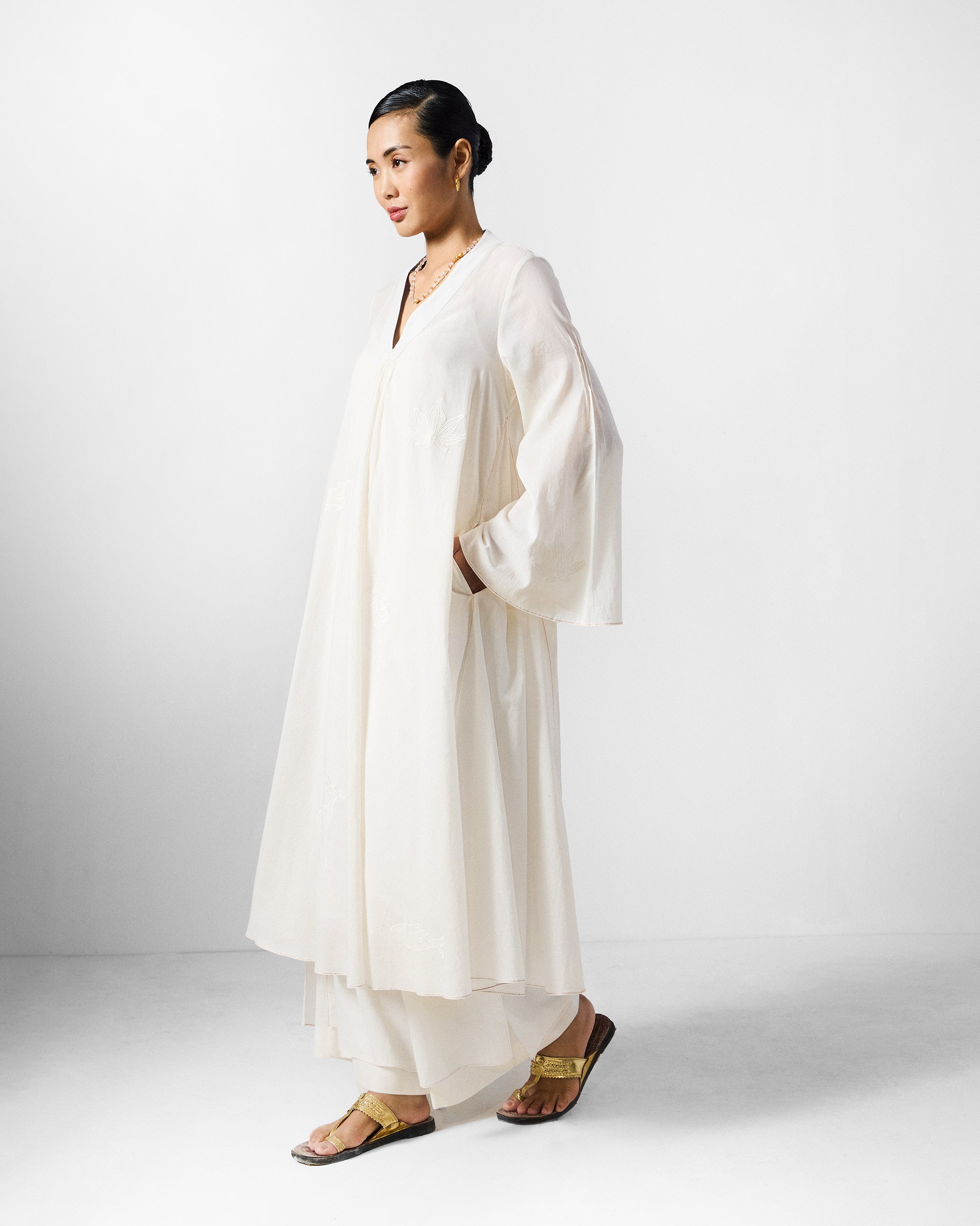 The Mirai Kurta Set - Ivory