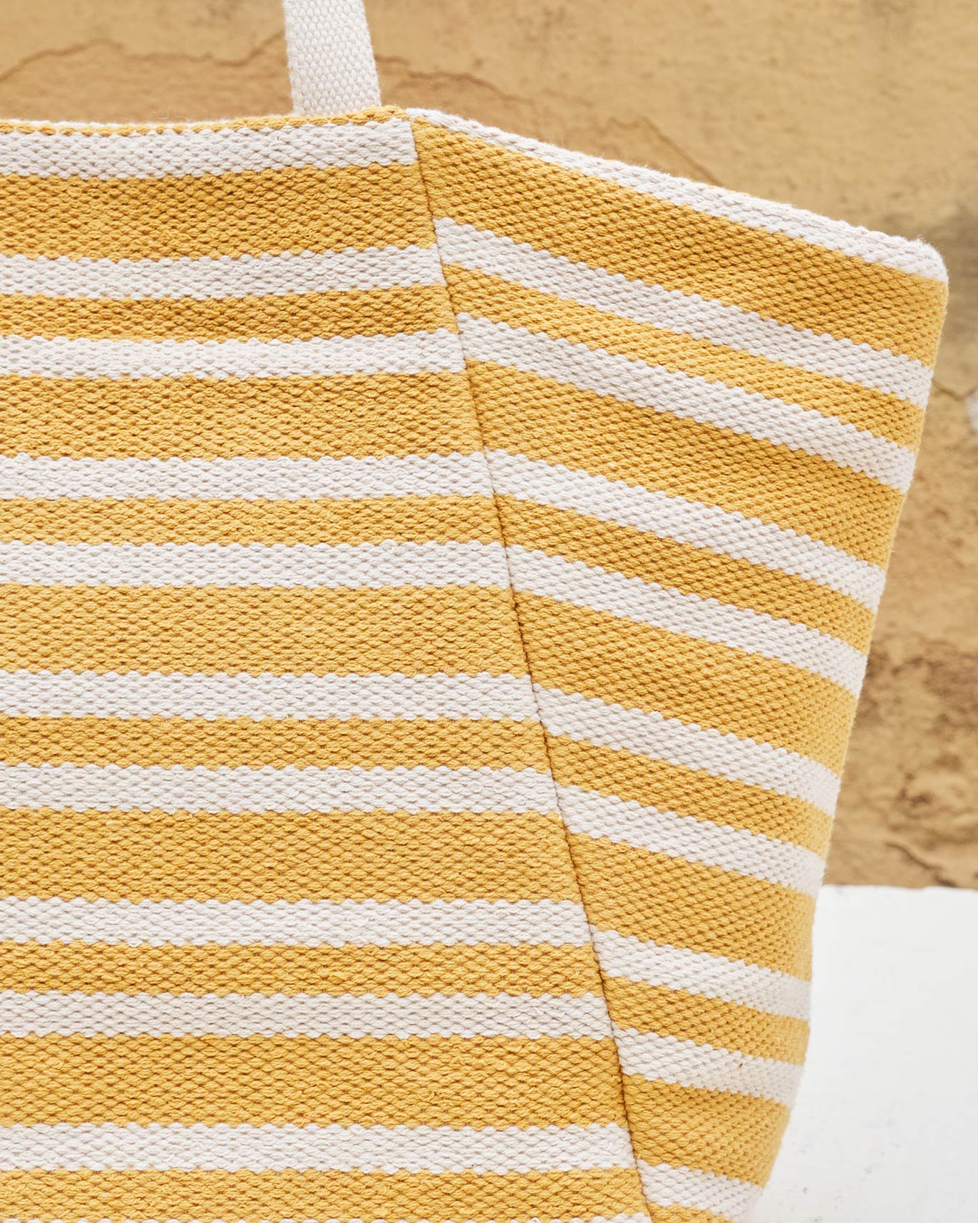 Sunrise Stripe Tote - Ochre & Ivory