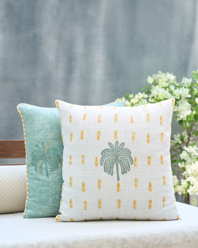 Palm Puff Cushion Cover