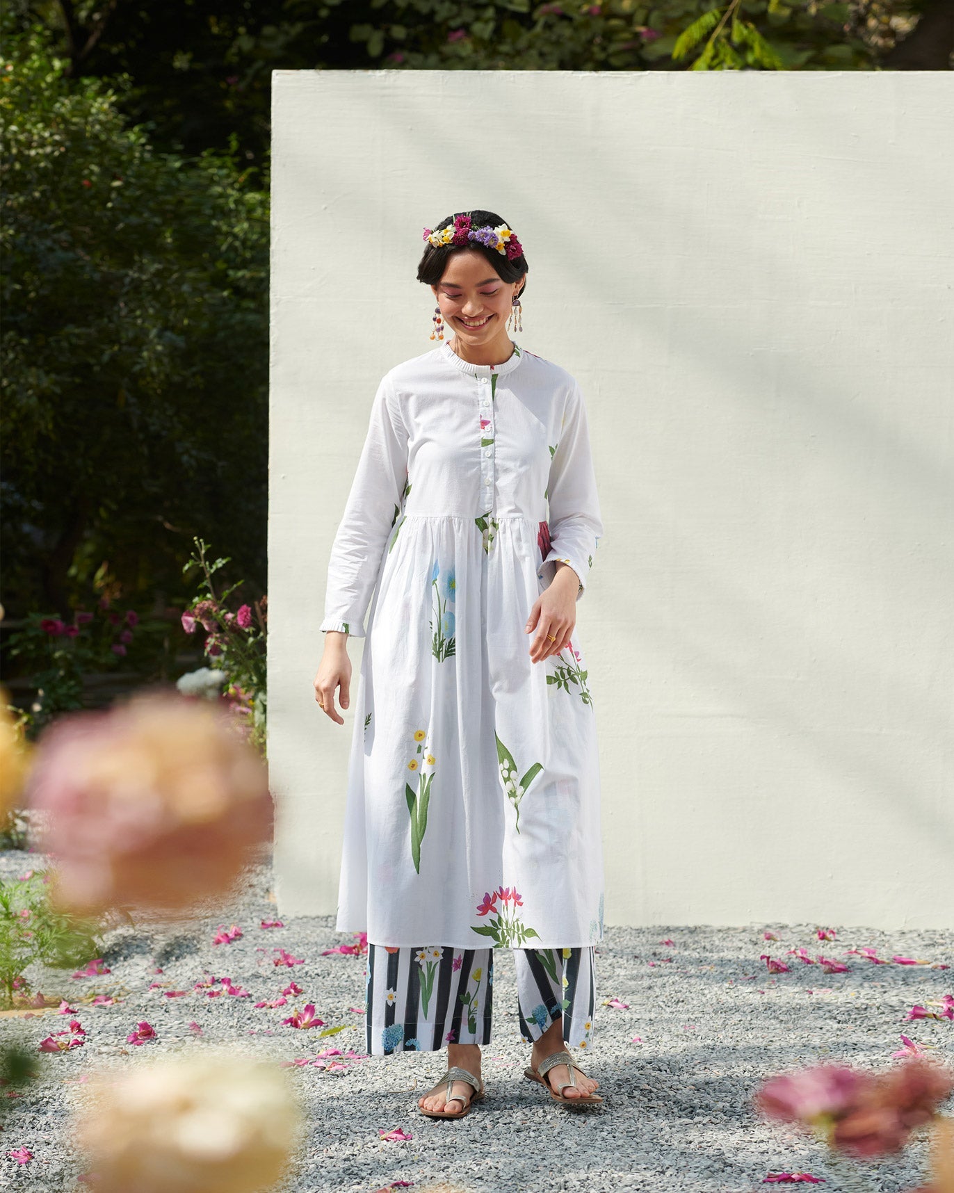 Pleat-Front Kurta - Multi