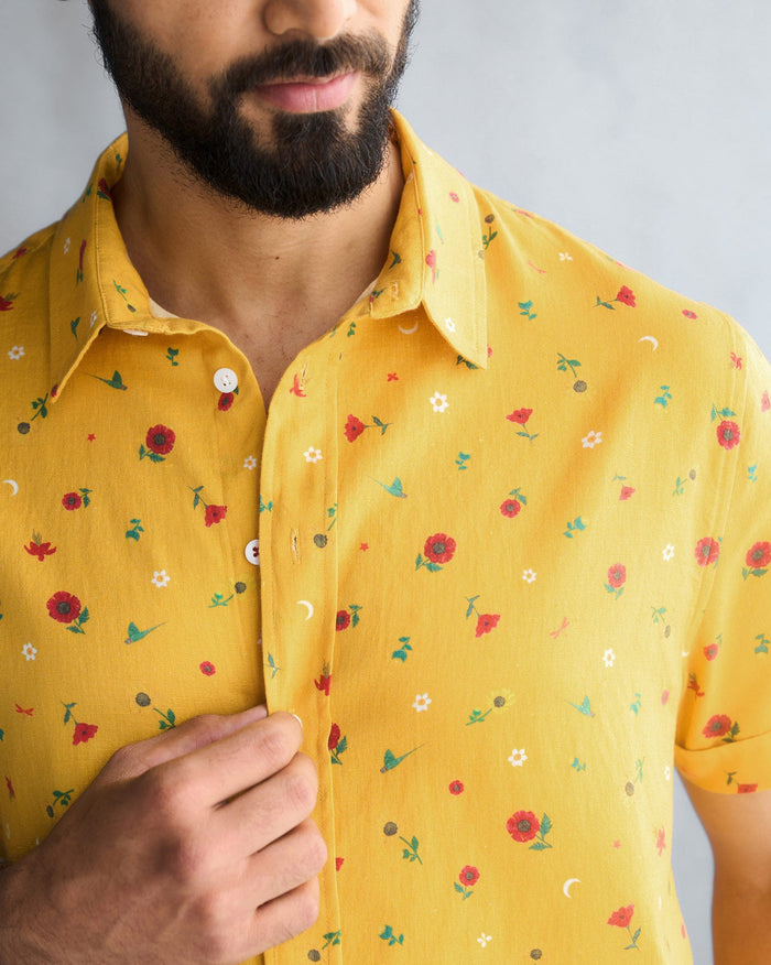 Half Sleeve Shirt - Ochre