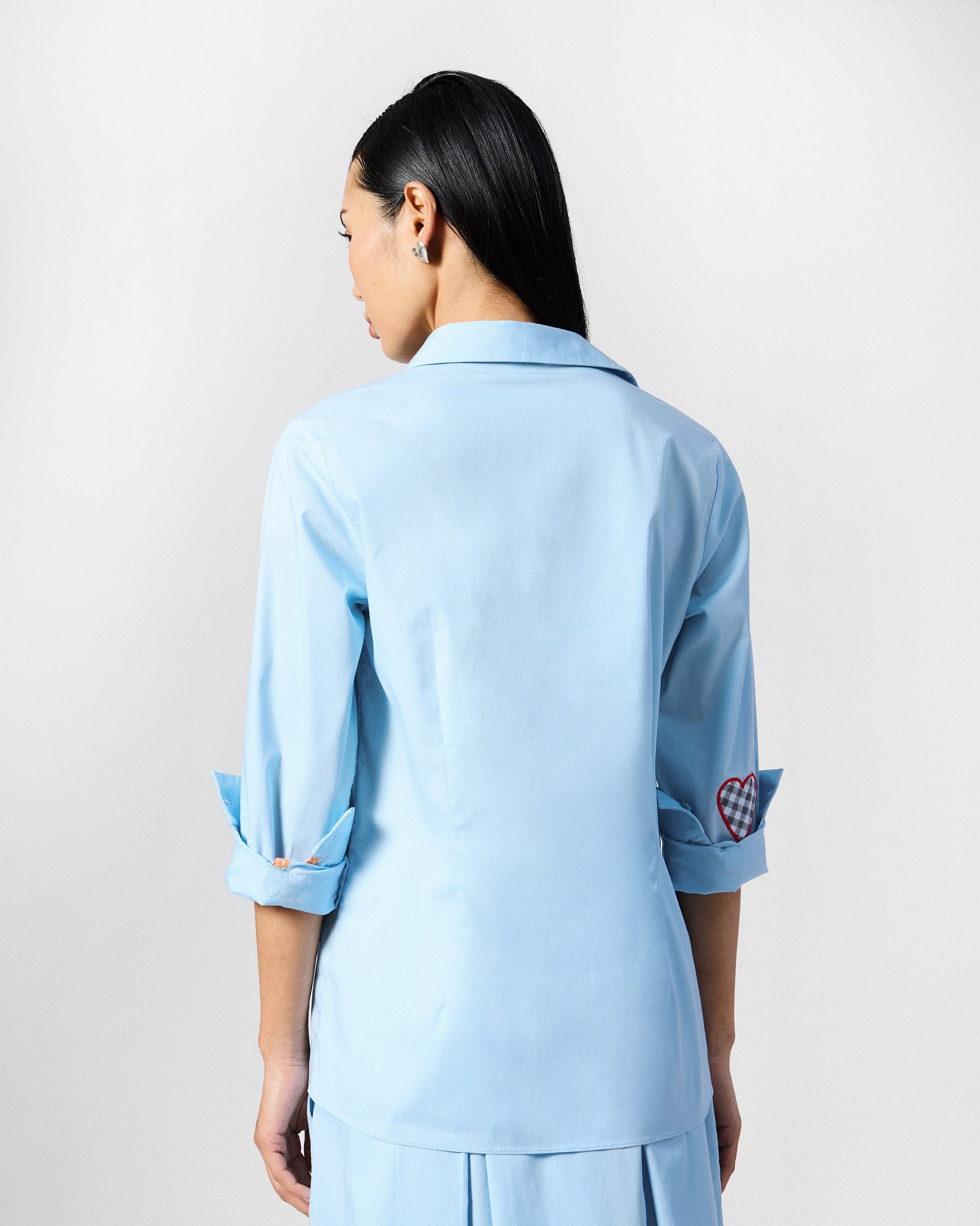 The Ela Shirt Set - Ice Blue