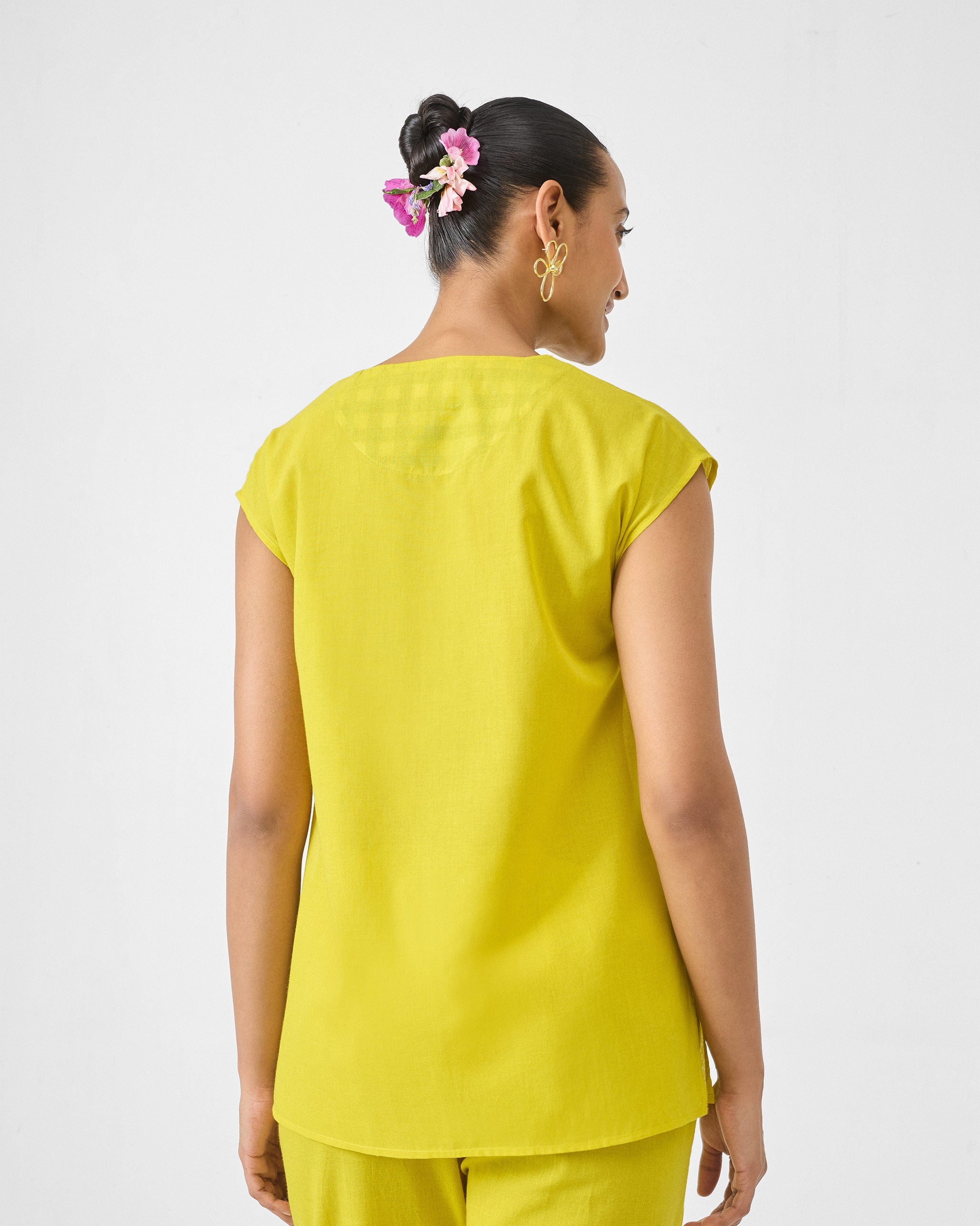 Pocket Top Set - Chartreuse