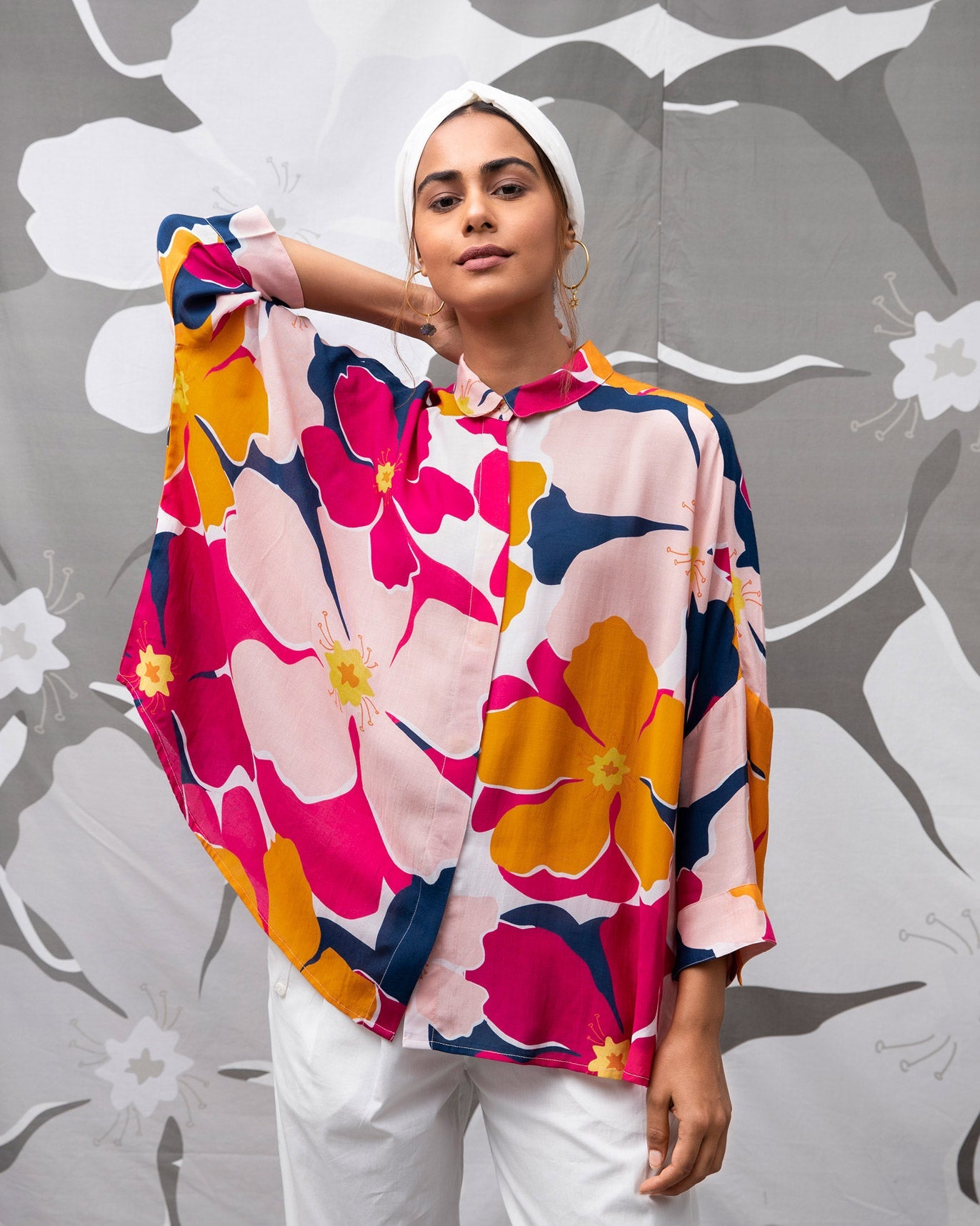 Boxy Shirt - Pink & Orange