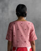 Boat Neck Blouse - Red