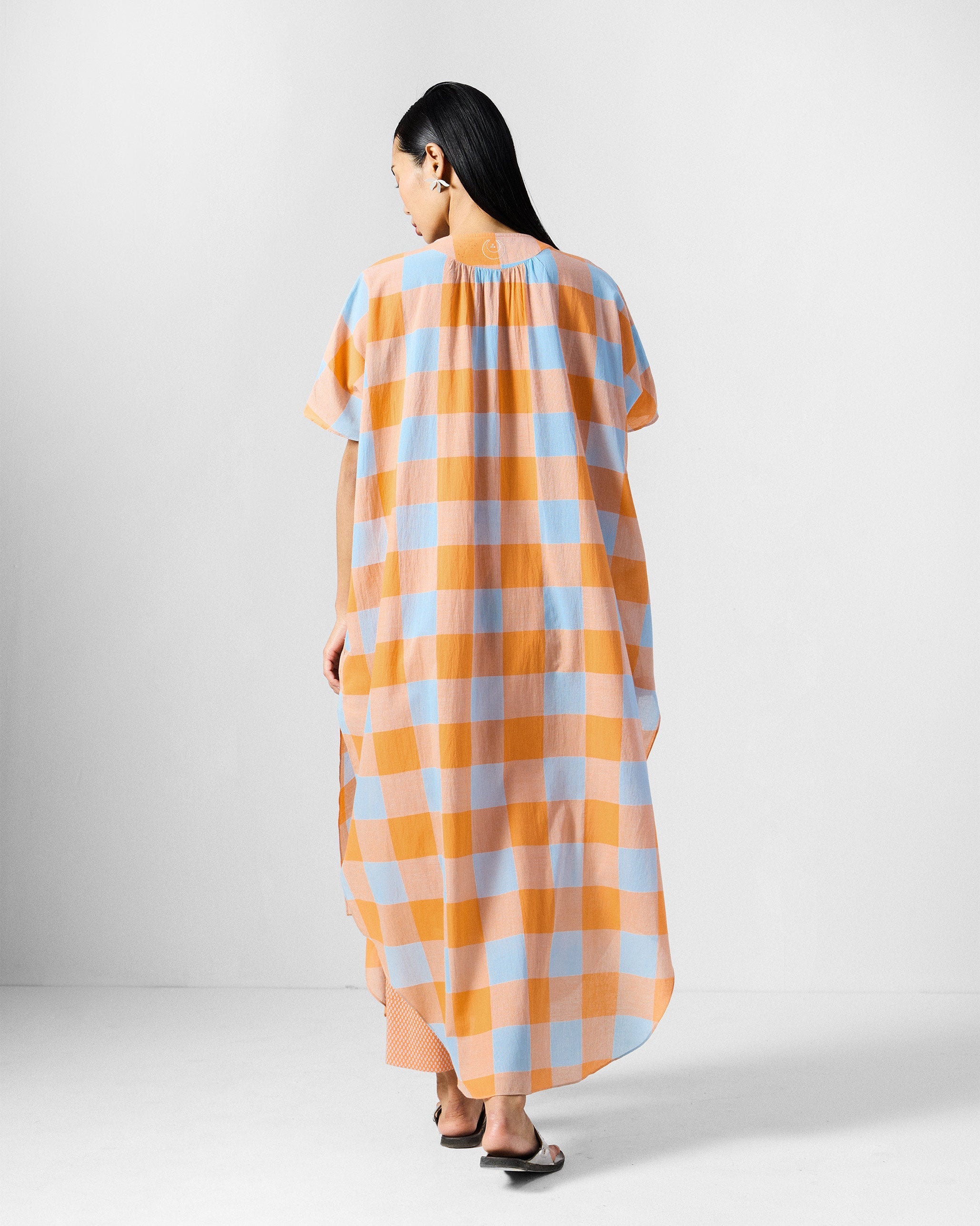 The Vaya Kaftan Set - Orange & White