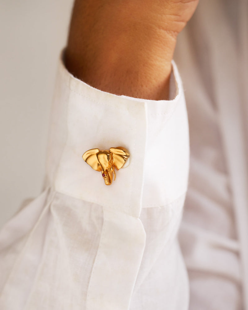 Haathi Cufflinks - Gold