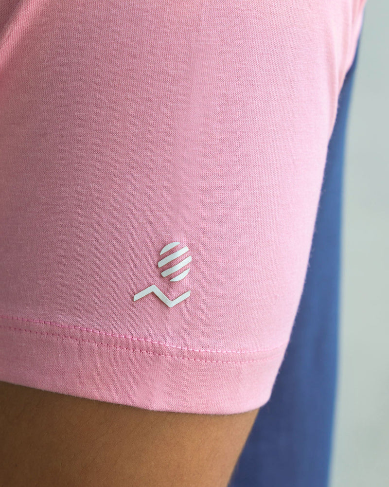 Everyday Crew Neck T-shirt - Navy & Pink