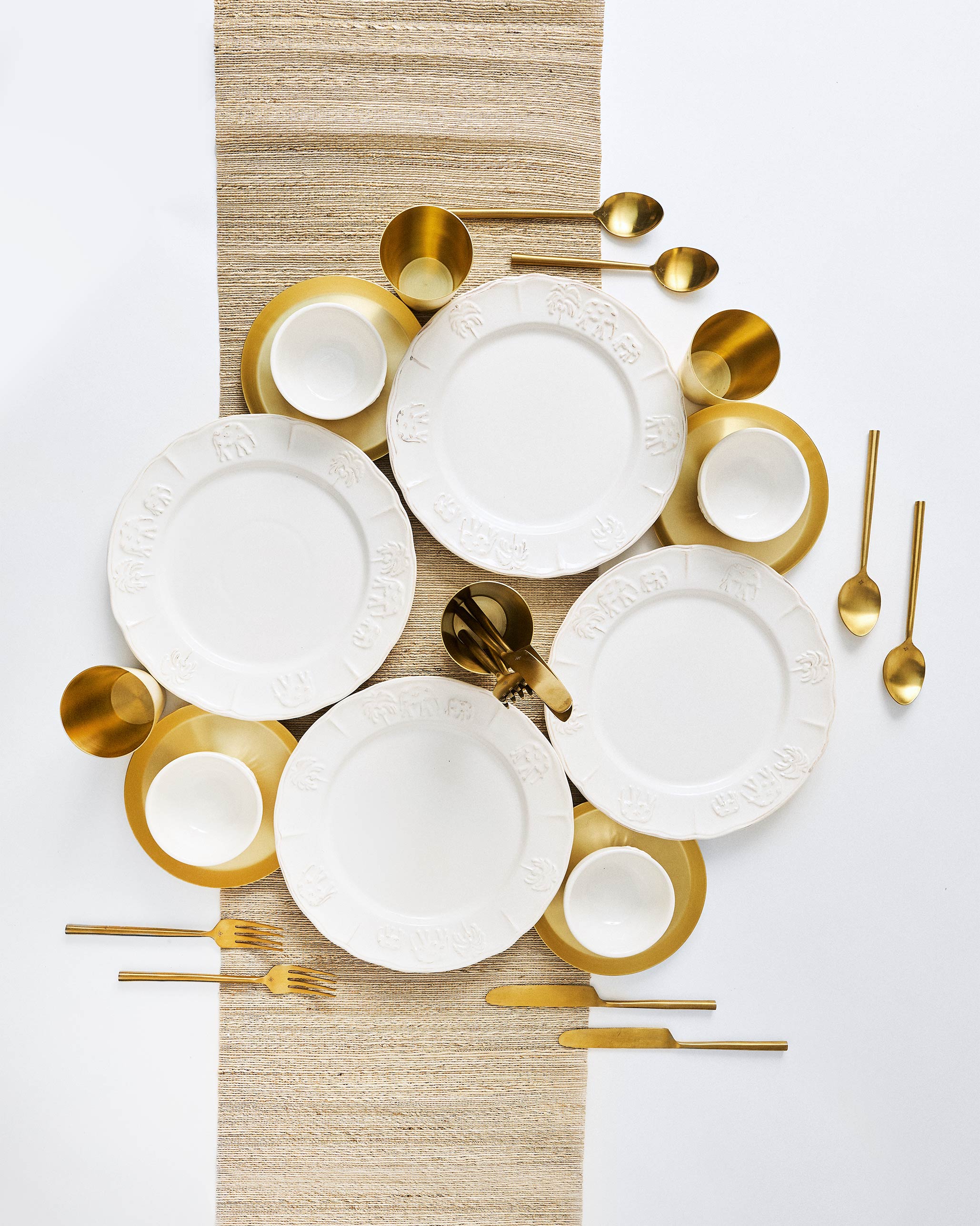 Brass Ele Dinner Set