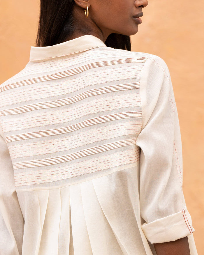 Back Flayer Top - Ivory