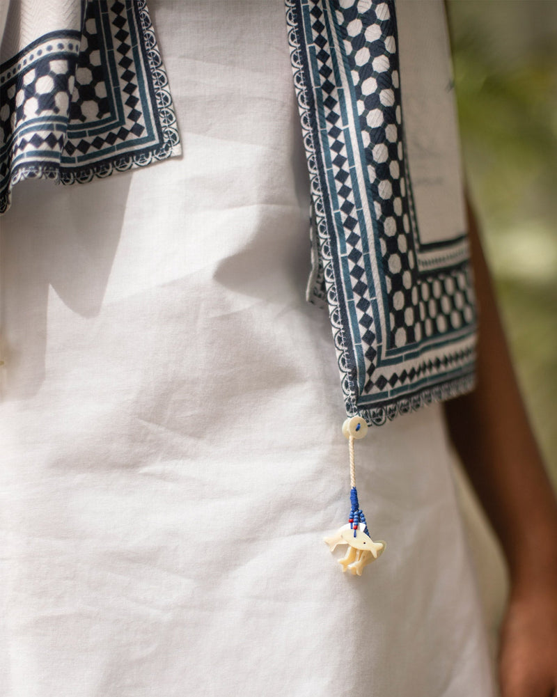 Coast Scarf - White & Blue