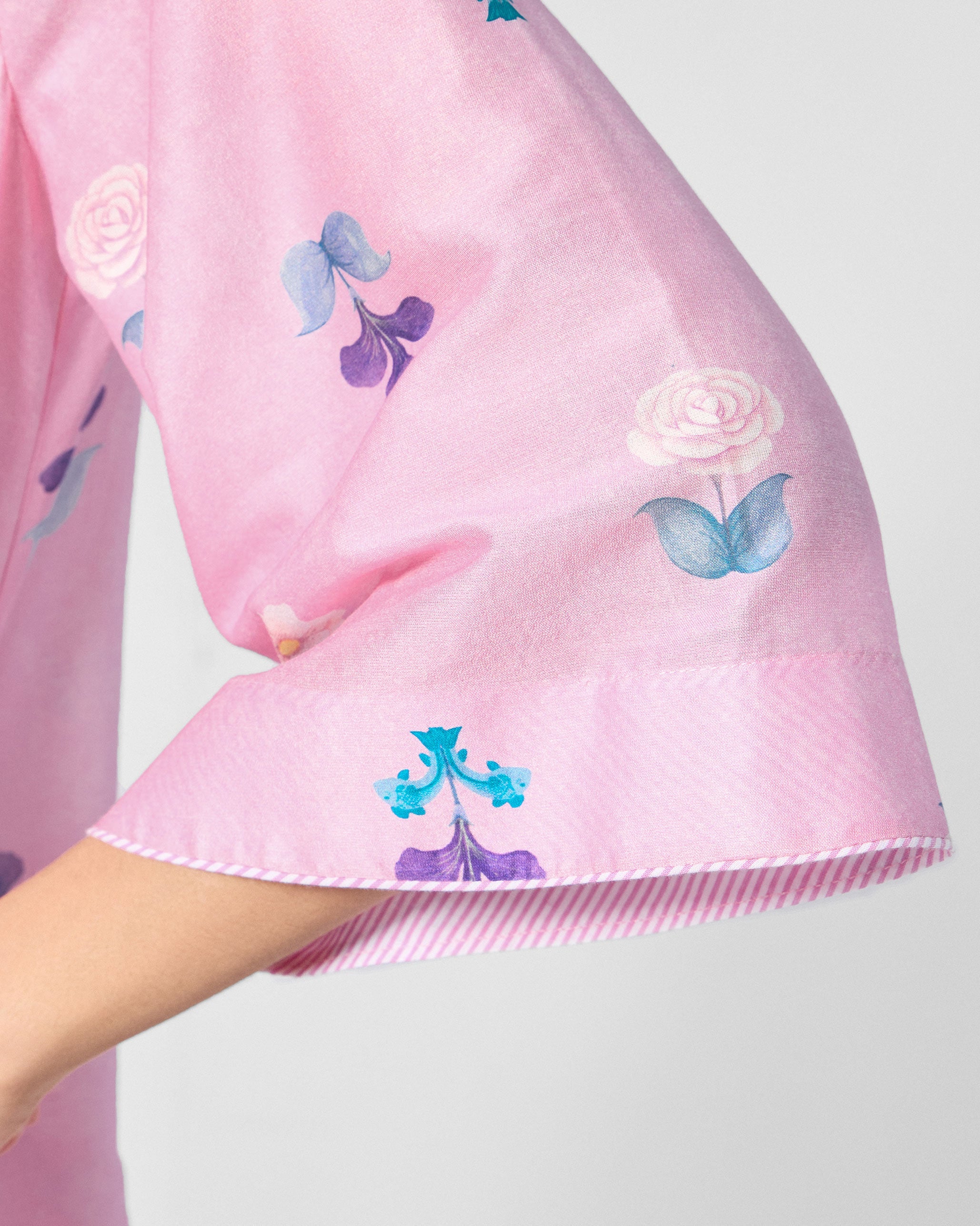 The Hera Kurta Set - Pink & White