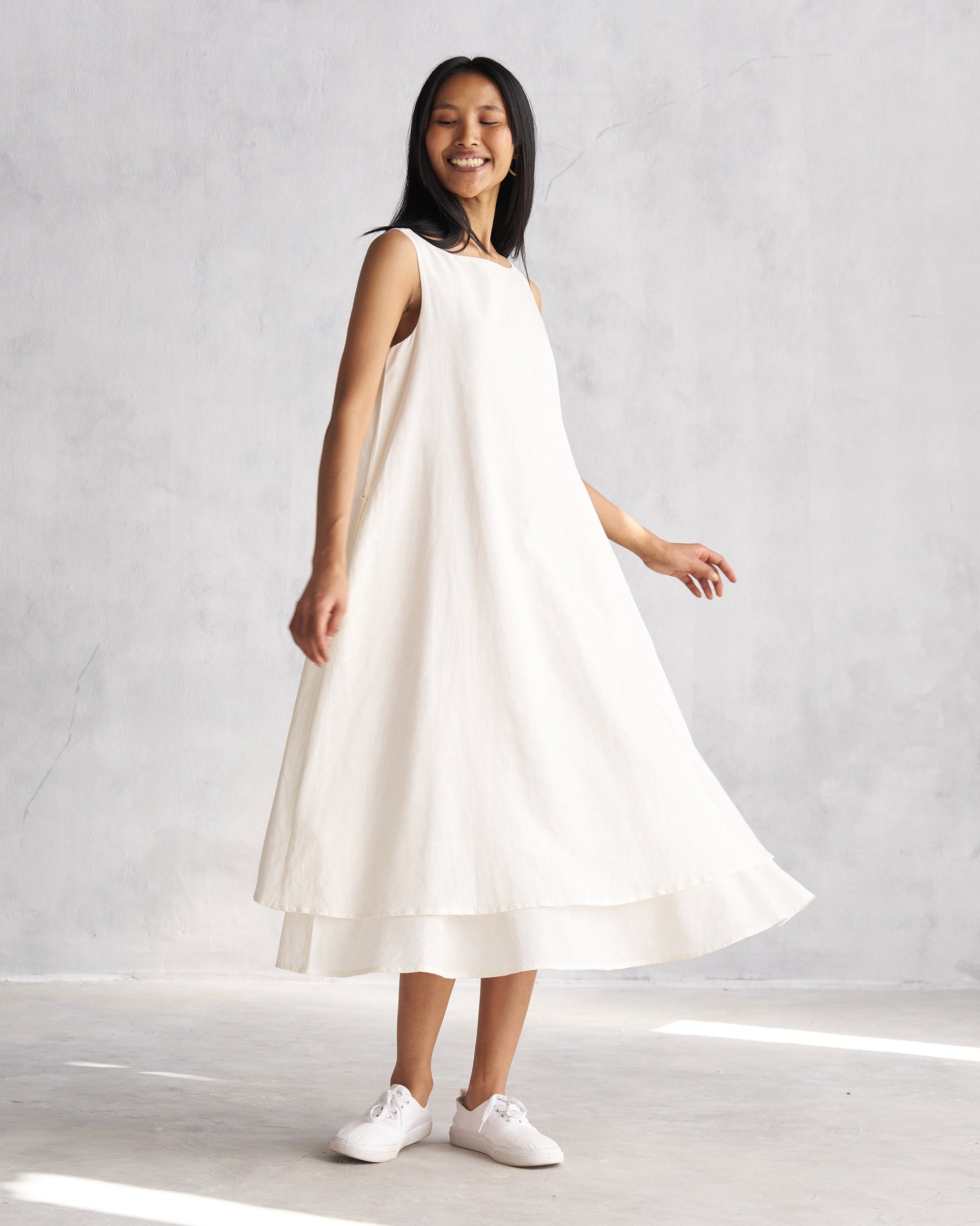 Double Layer Dress - Ivory