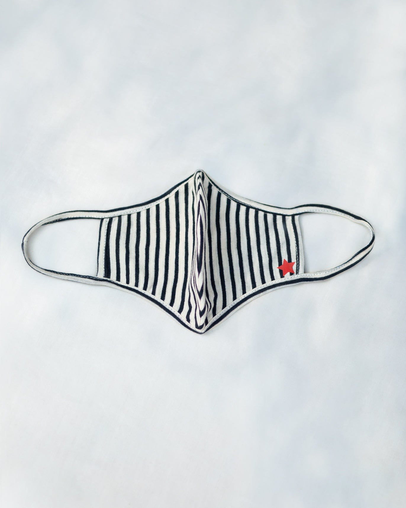 Stripey Knit Mask - Black & White