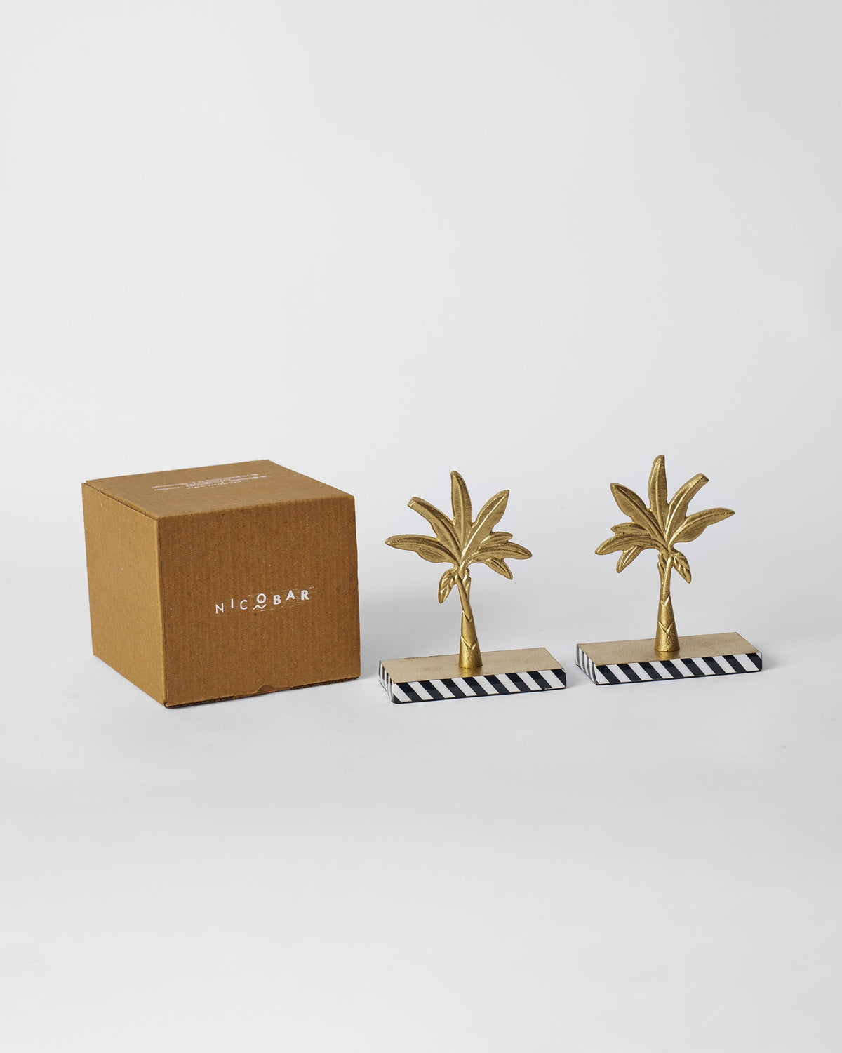 Gilded Palm Bookends