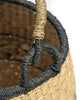 Seagrass Black basket with handle