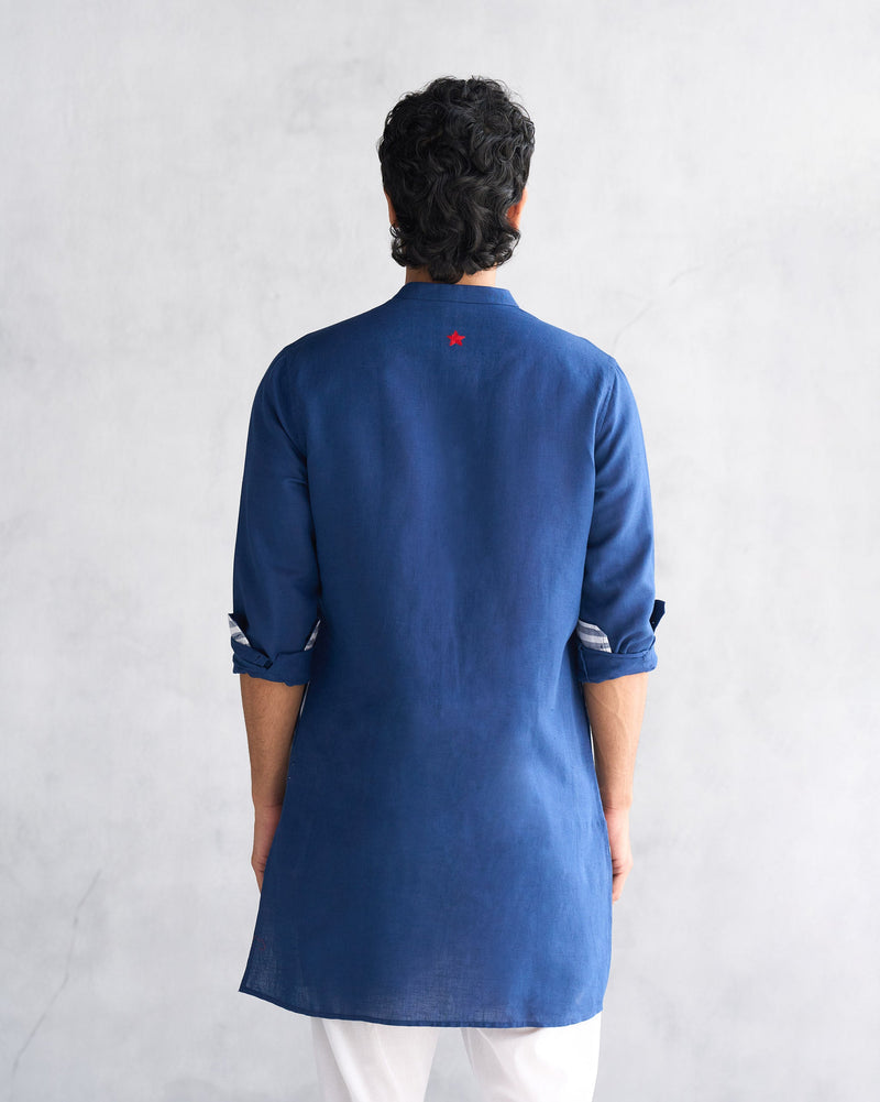 Chandni Chowk Kurta - Navy