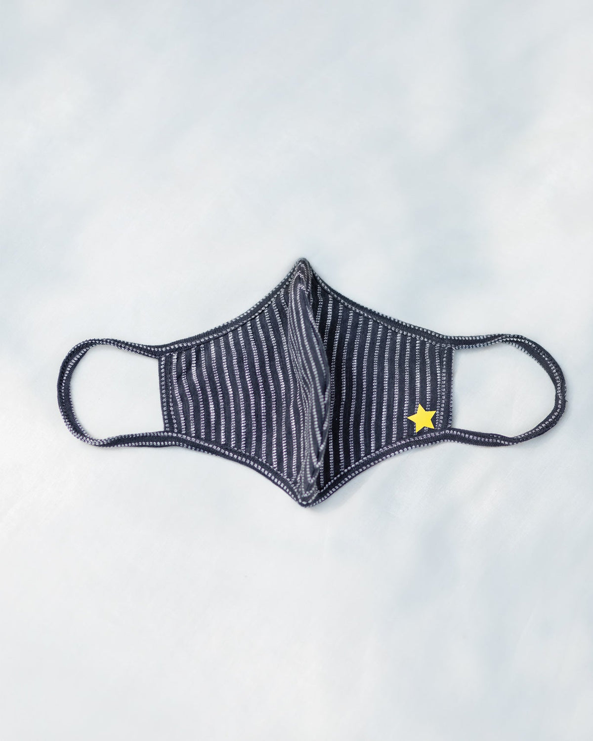 Stripey Knit Mask - Navy & White