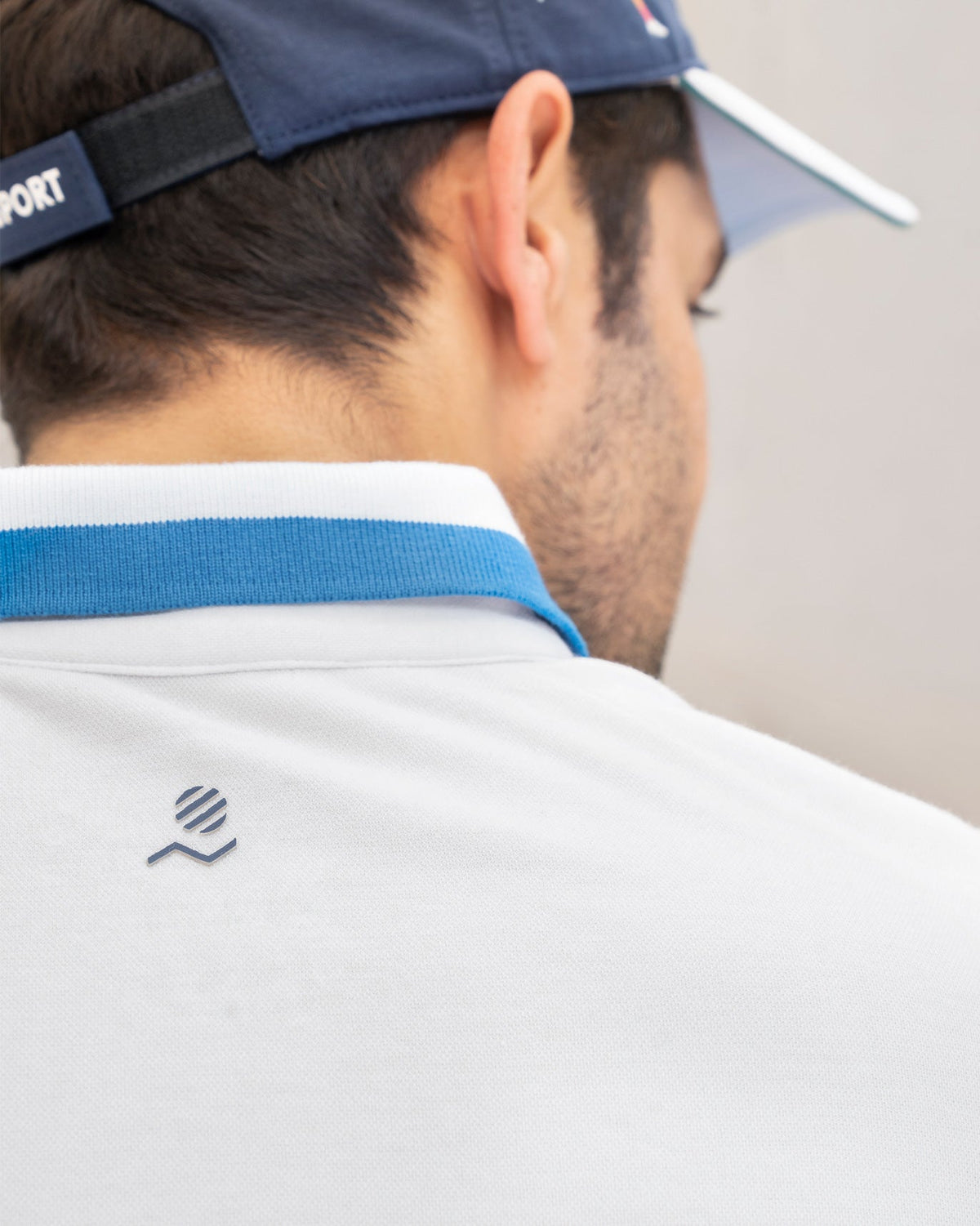 Nico Tennis Polo T-shirt - White & Blue