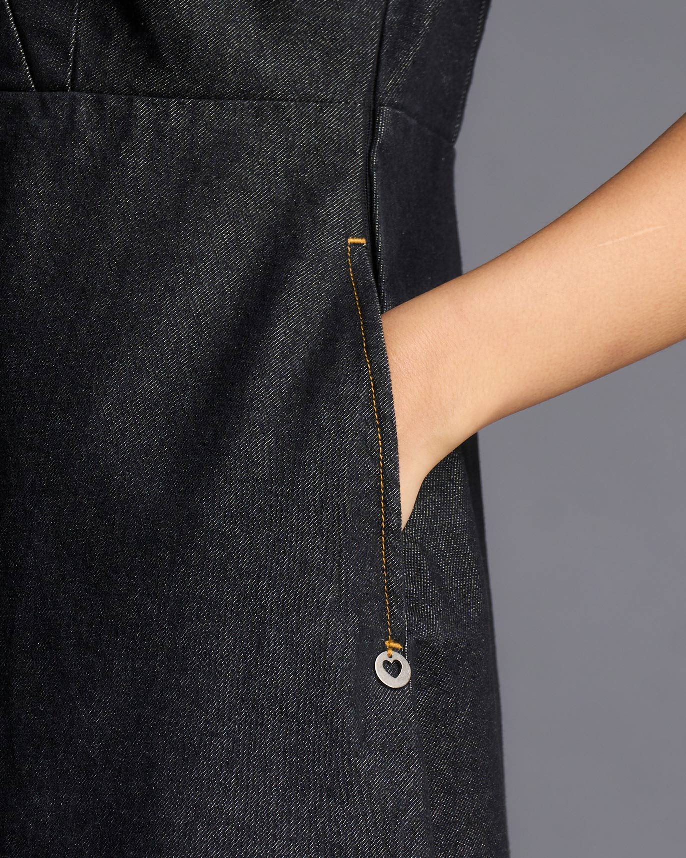 Celeste Overlap Dress - Charcoal