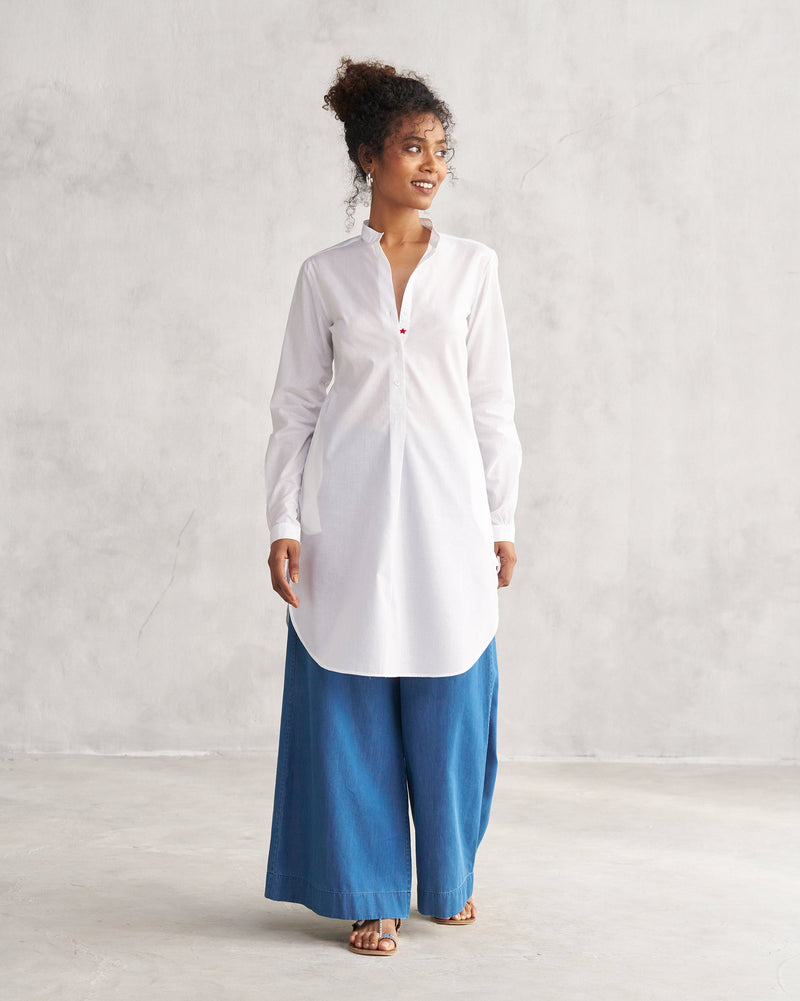 Basic Mid Length Kurta - White