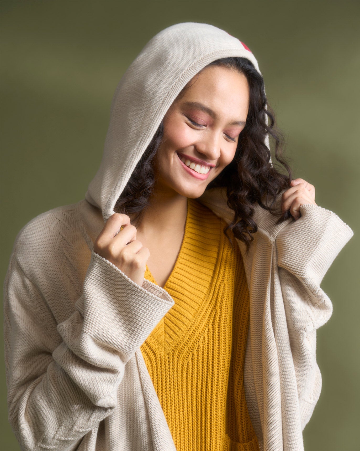 Hoodie Cardigan - Oatmeal