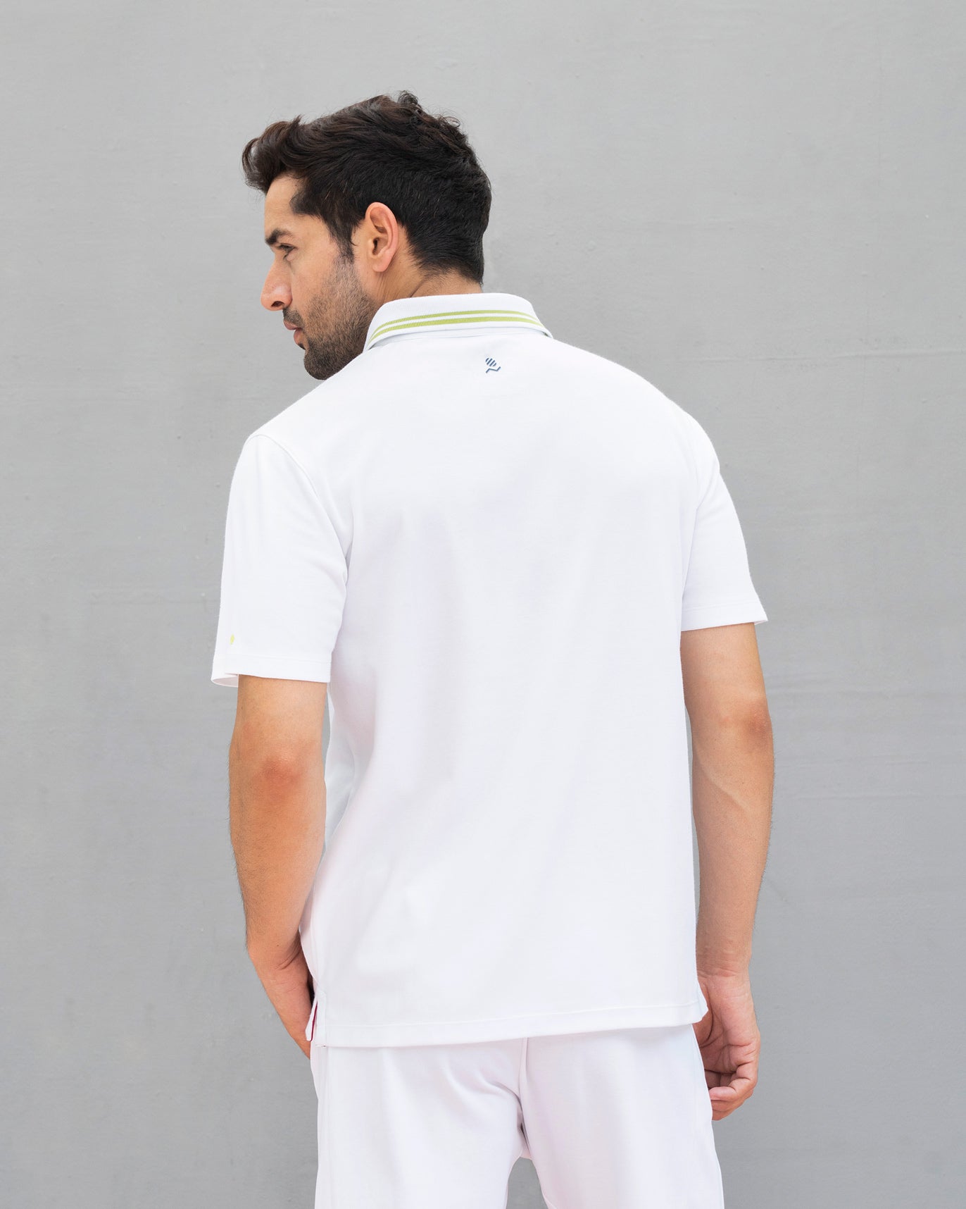 Nico Tennis Polo T-shirt - White & Green