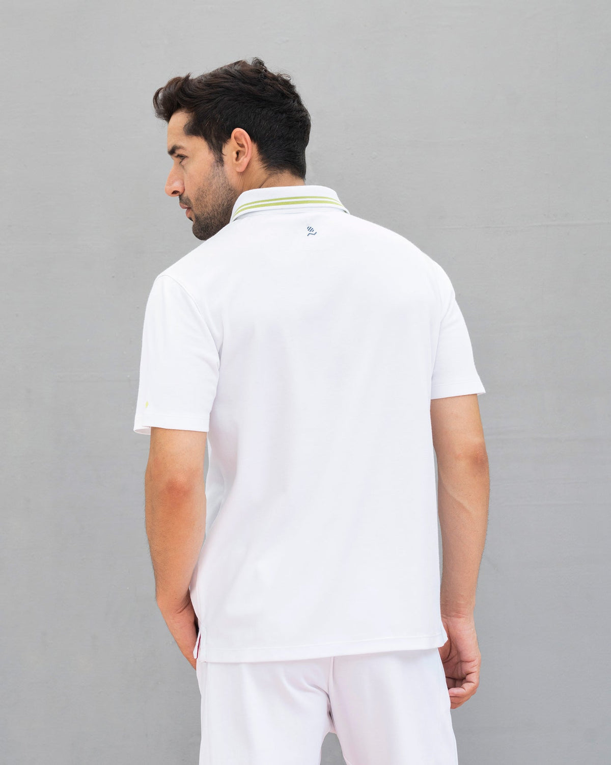 Nico Tennis Polo T-shirt - White & Green