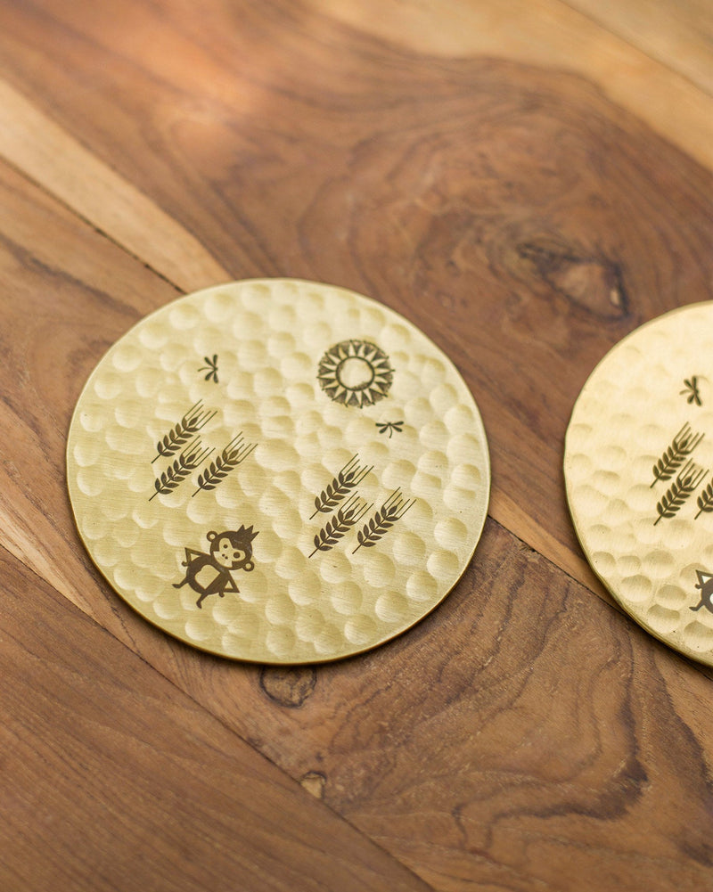 Field of Wheat Coasters (Set of 2)