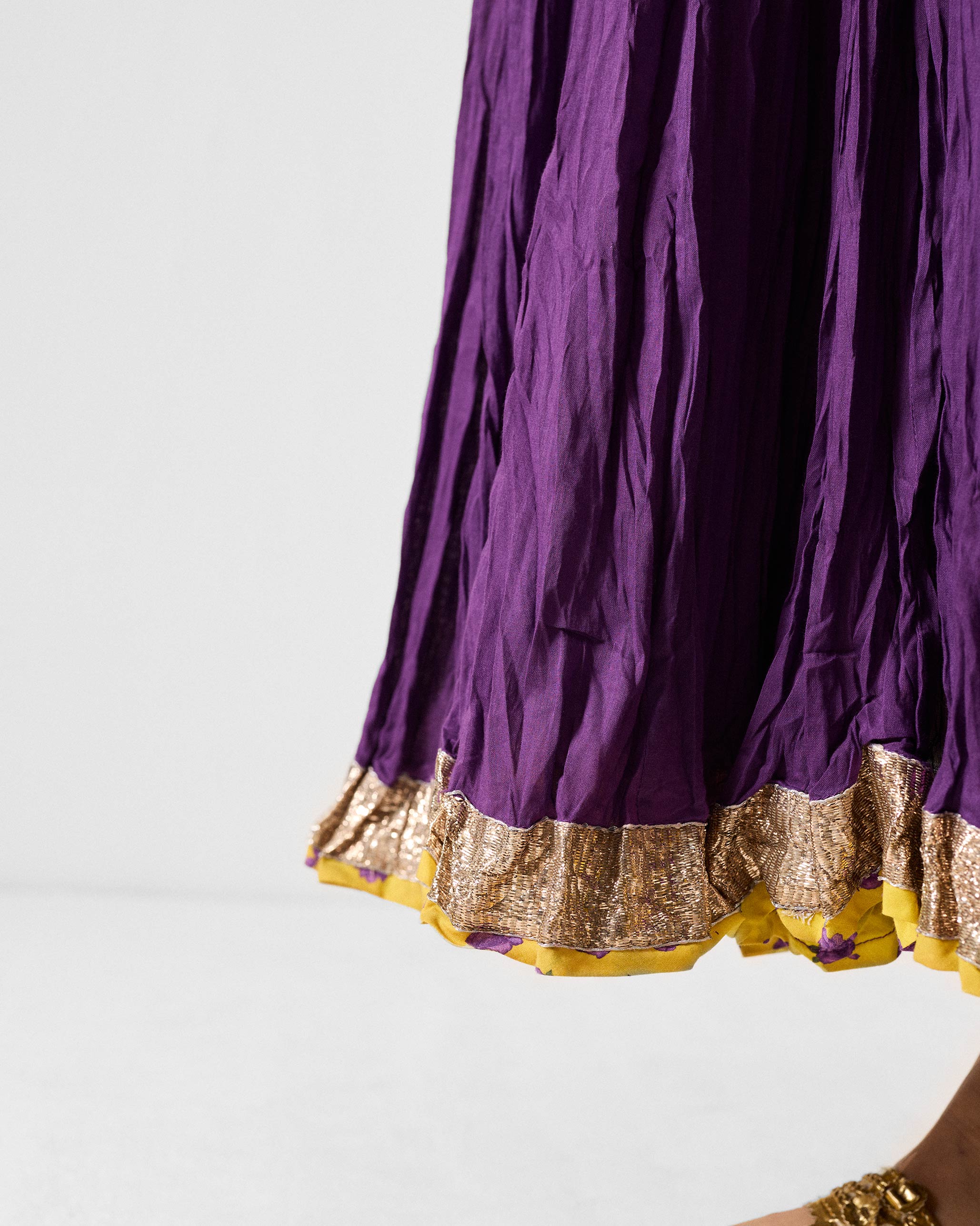 The Kochi Kurta Set - Purple & Gold