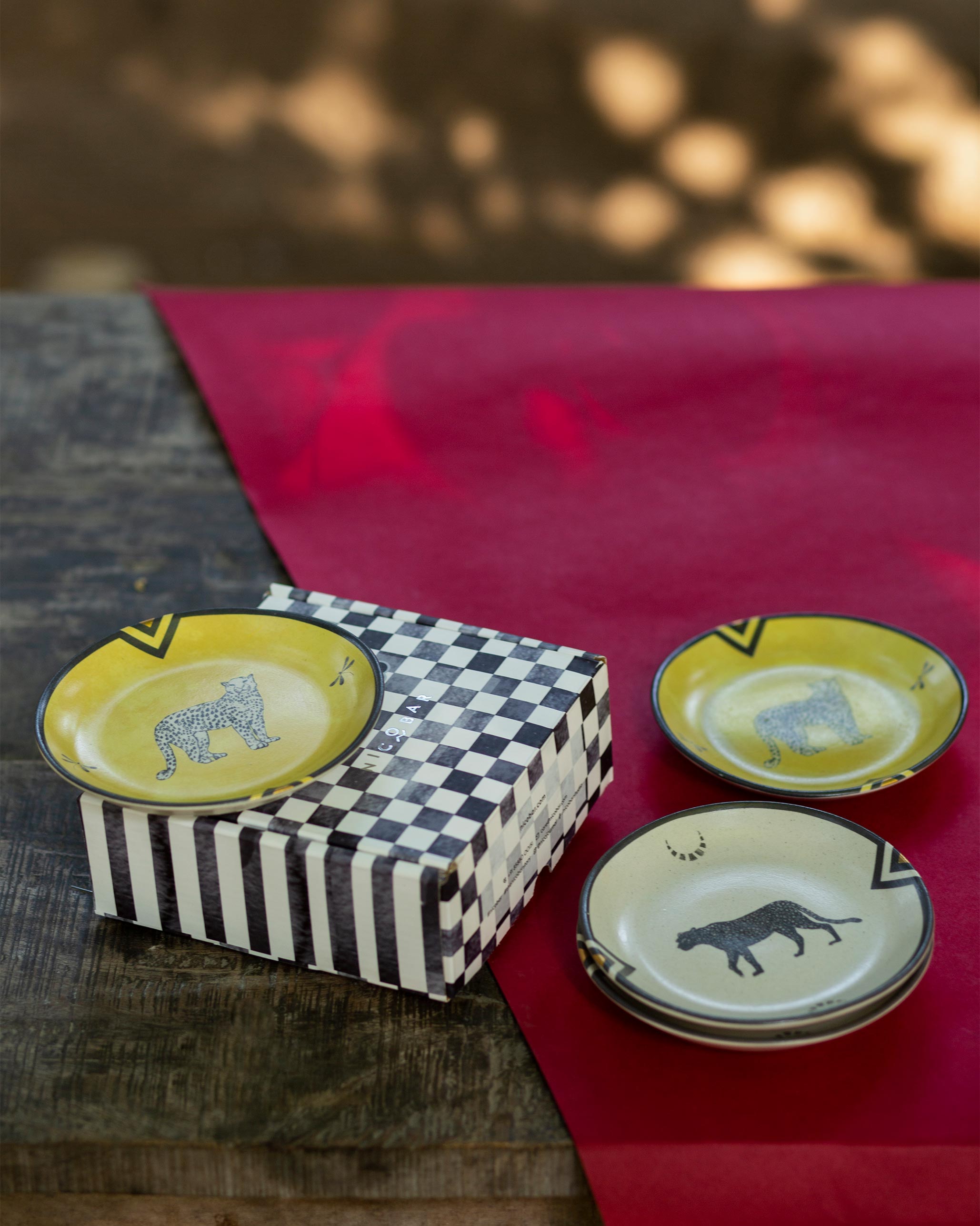 Cheetah Tea Plates (Set of 4)