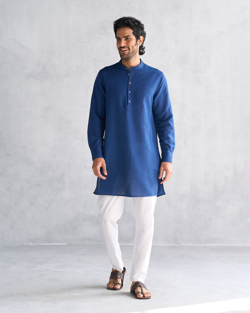 Chandni Chowk Kurta - Navy