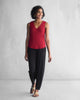 Burma Back Drape Top - Red