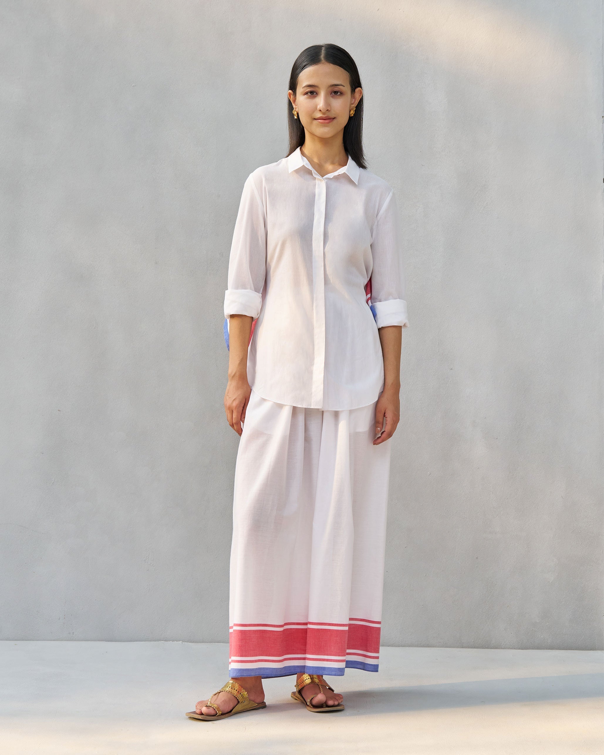 Yoi Hem Pants - White
