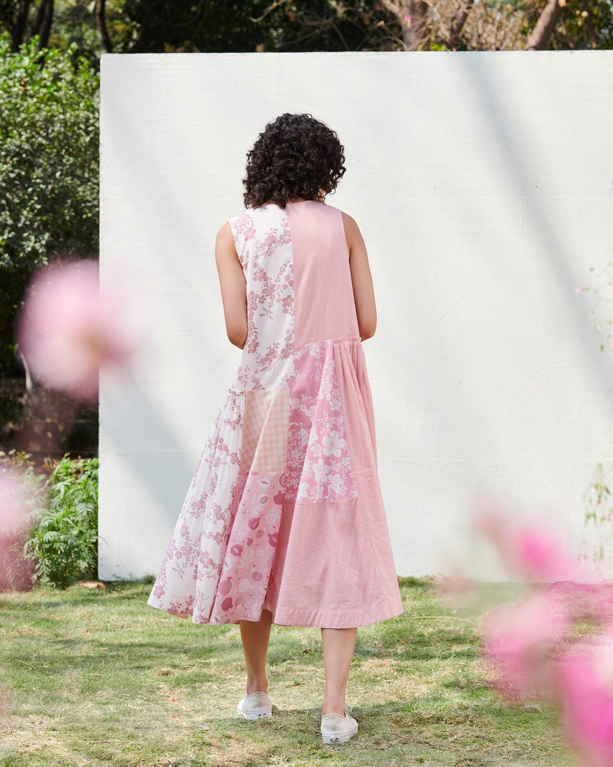 Patchwork Dress - Pink