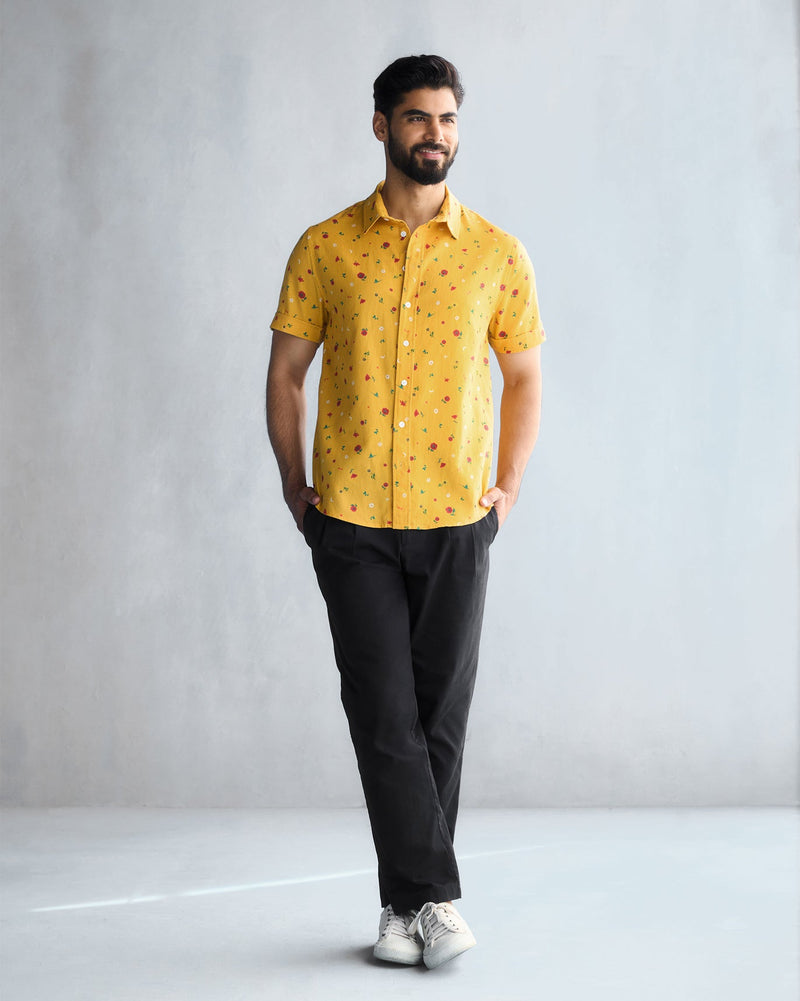 Half Sleeve Shirt - Ochre
