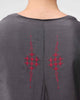 The Lama Set - Charcoal & Watermelon Embroidered