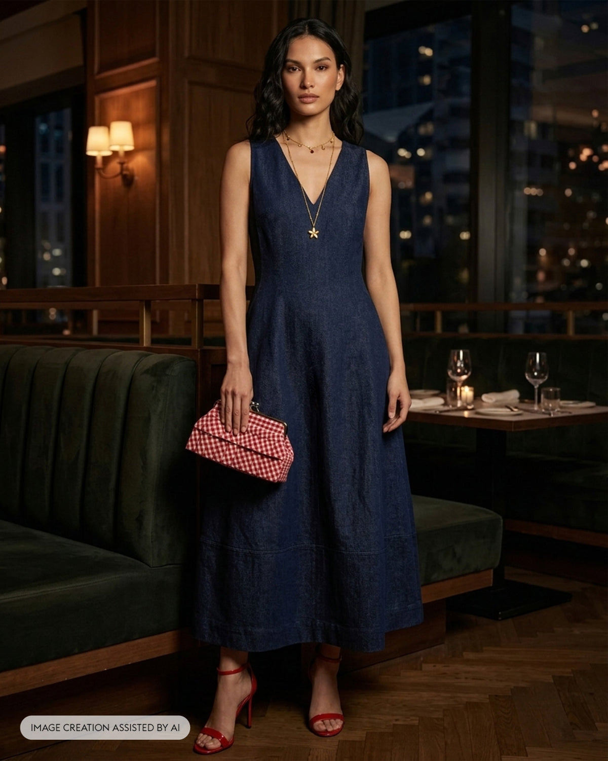 Sway Dress - Denim Fitted
