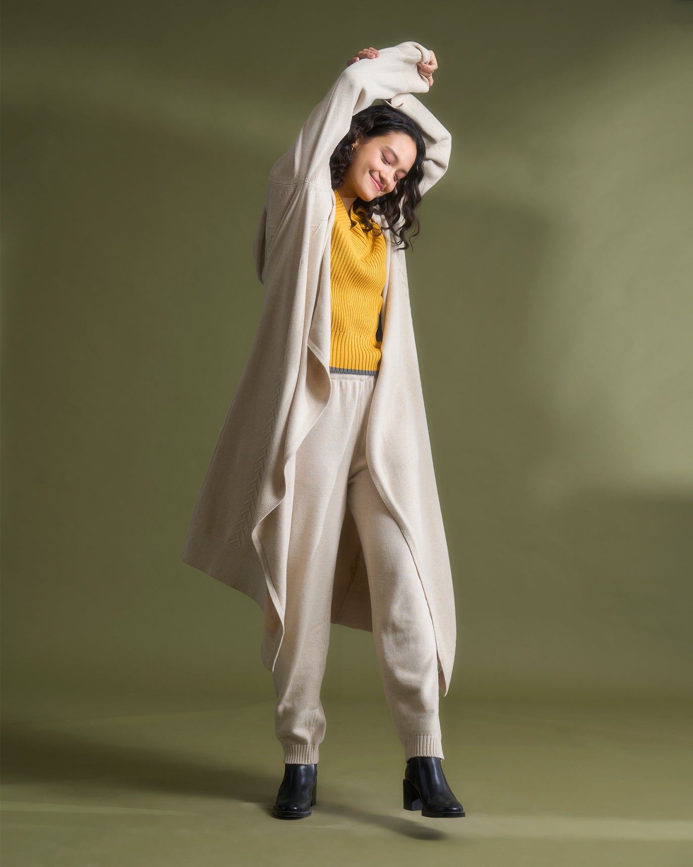 Hoodie Cardigan - Oatmeal