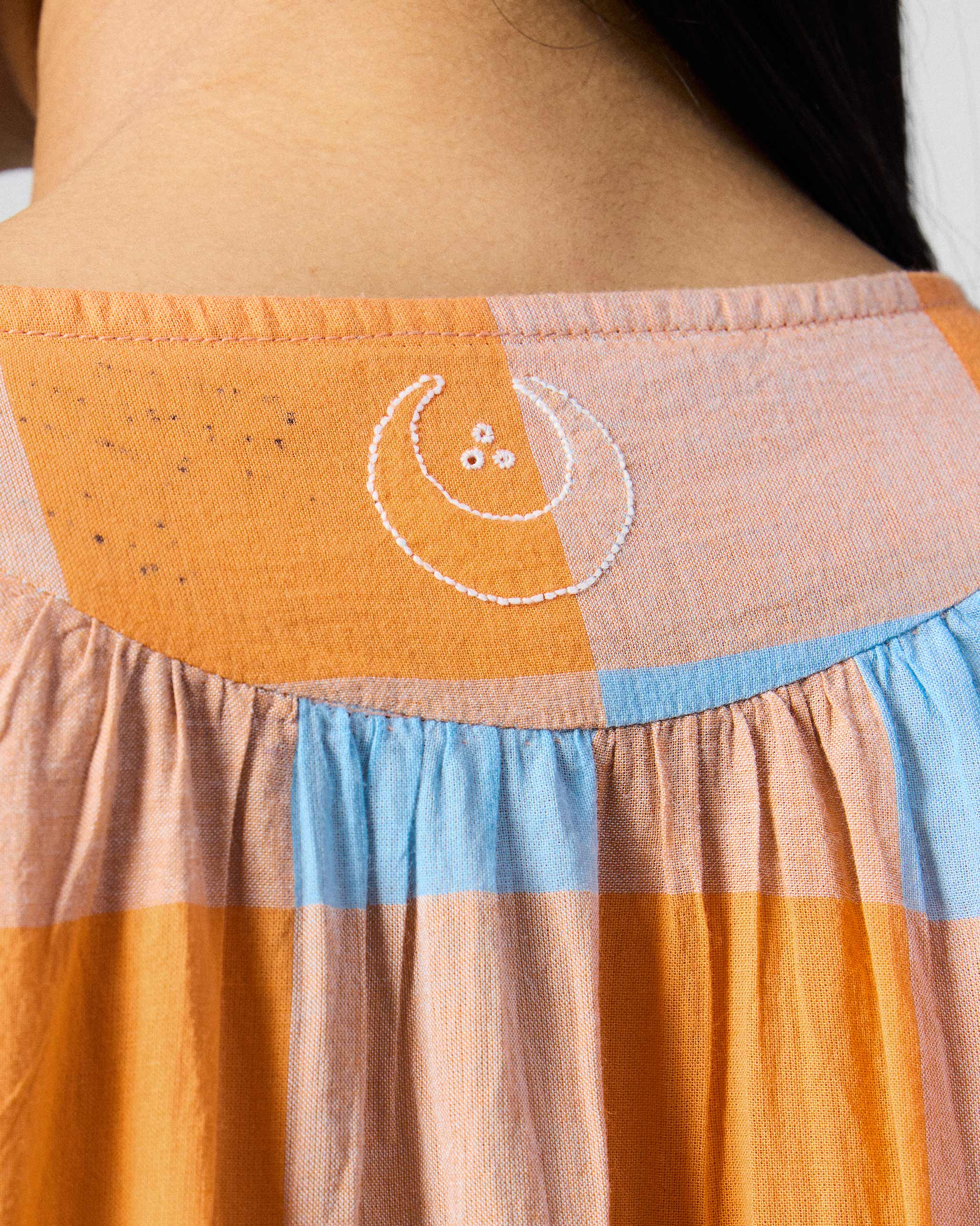 The Vaya Kaftan Set - Orange & White