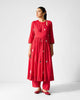 The Fit & Flare Angrakha Set - Red & Ivory Embroidered