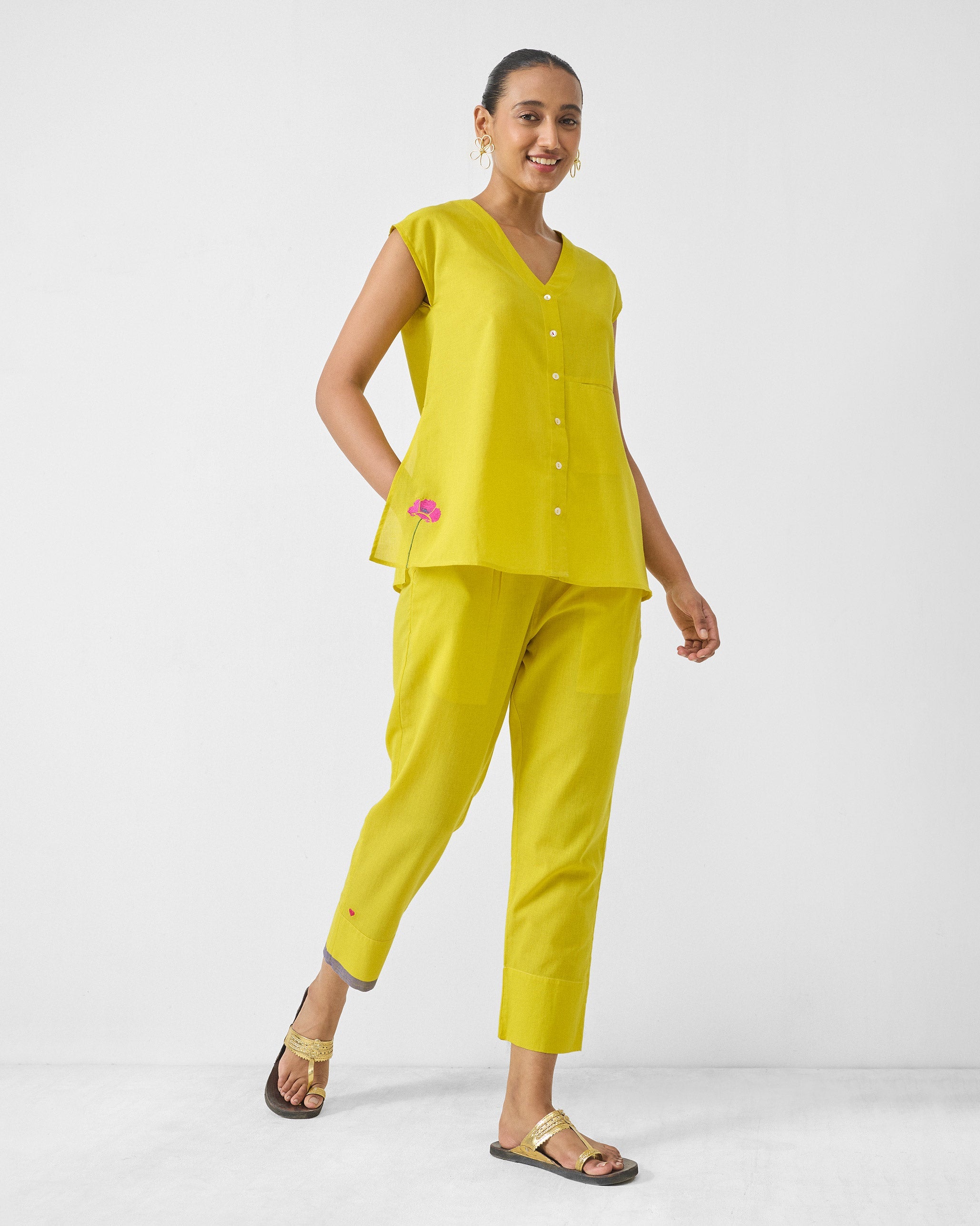 Pocket Top - Chartreuse