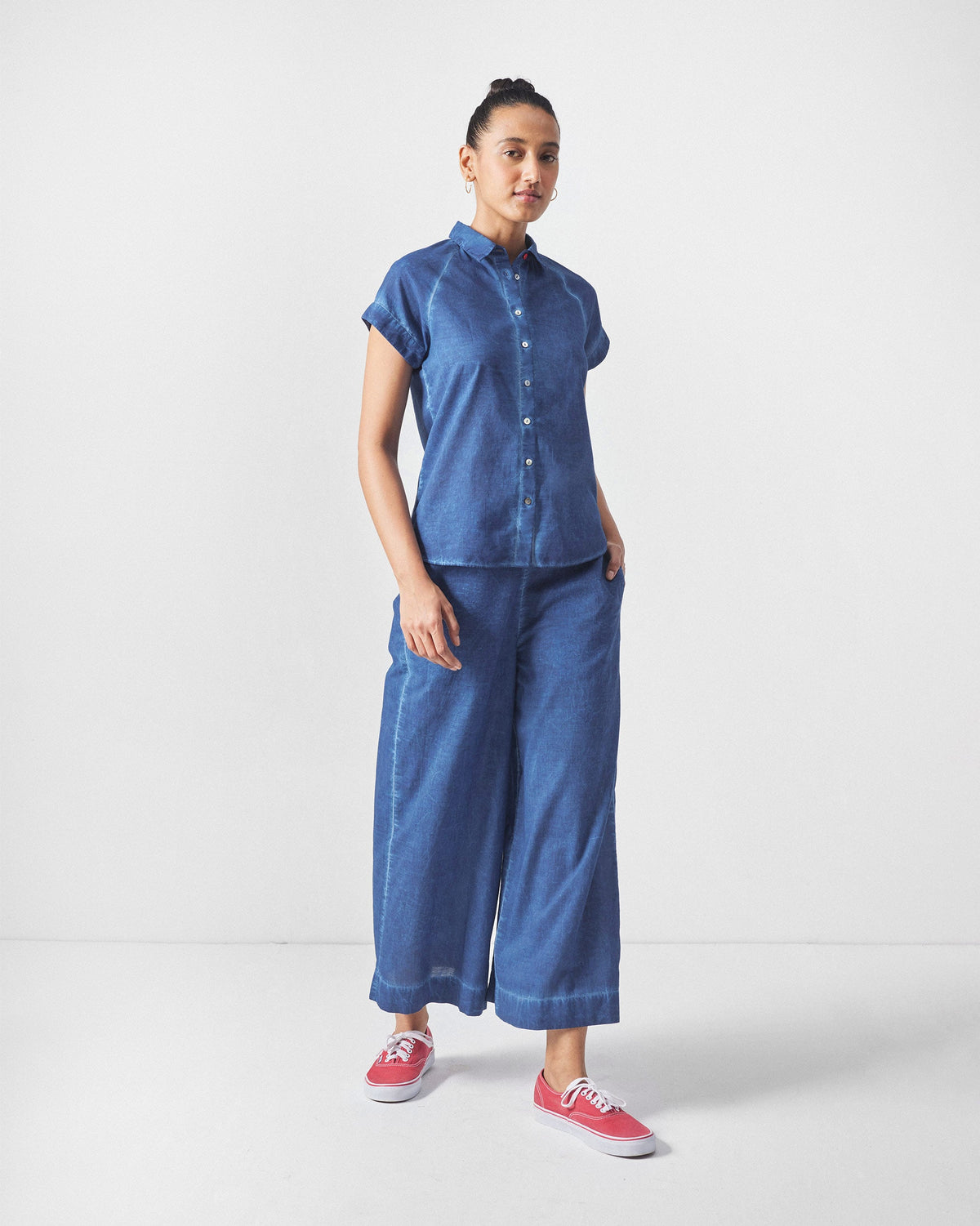 Raglan Sleeves Shirt - Blue