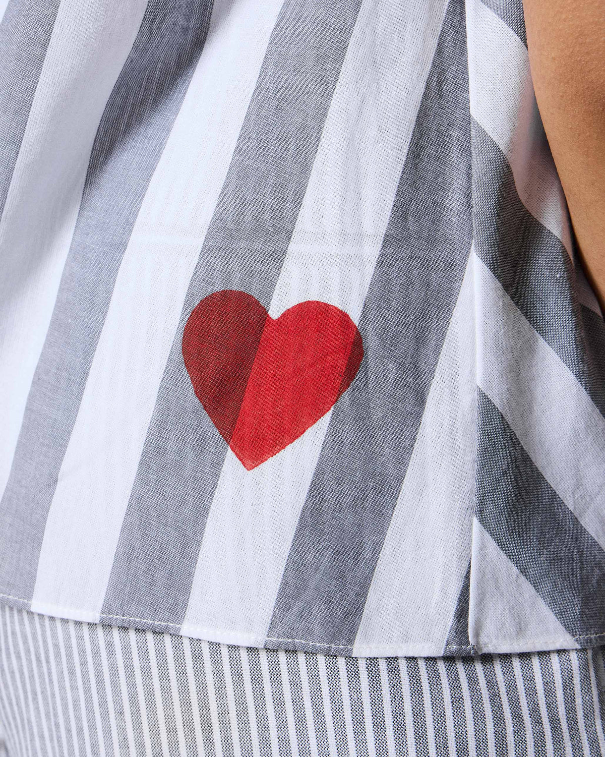 The Rann Shirt Set - Grey & White Stripes