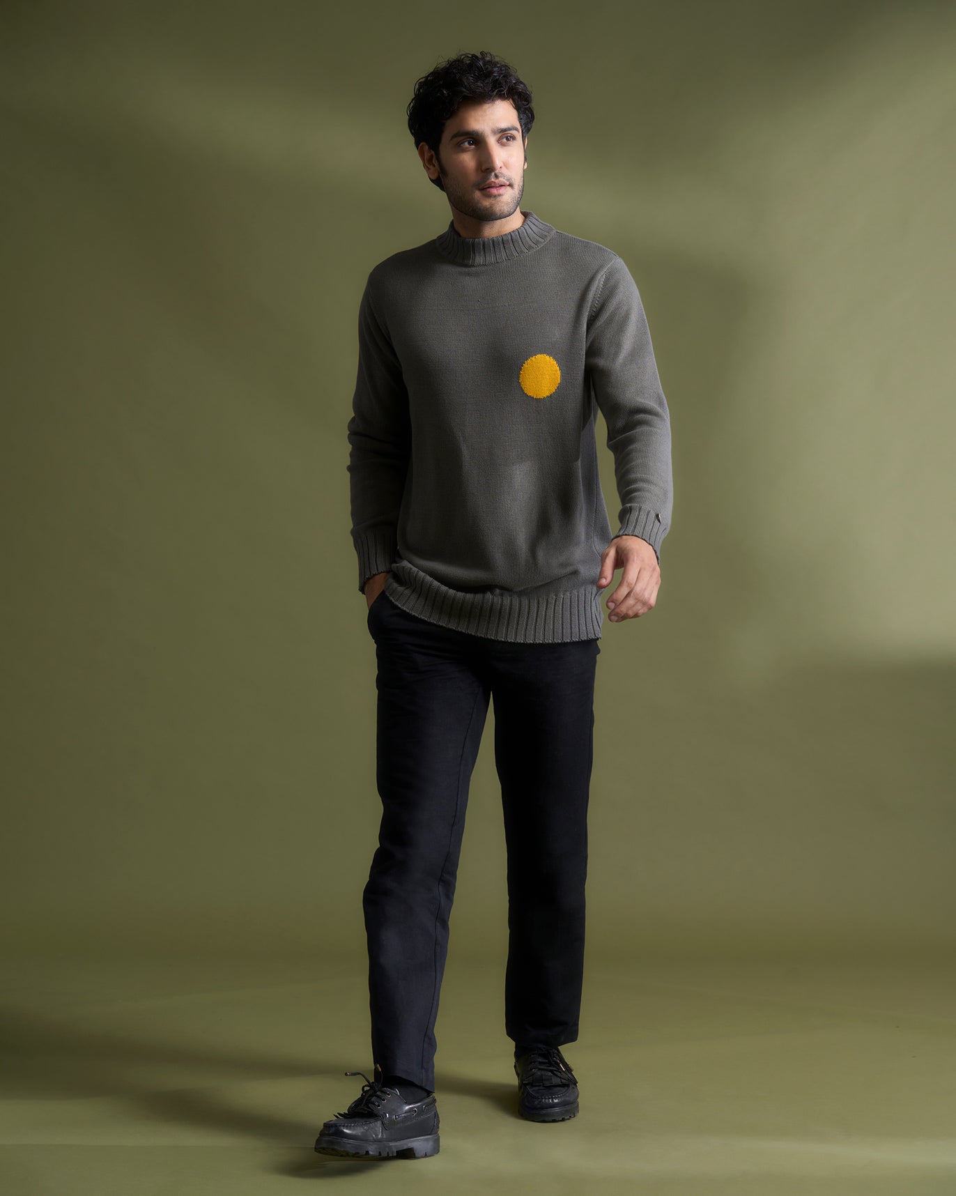 Coast Crew-Neck Sweater - Grey