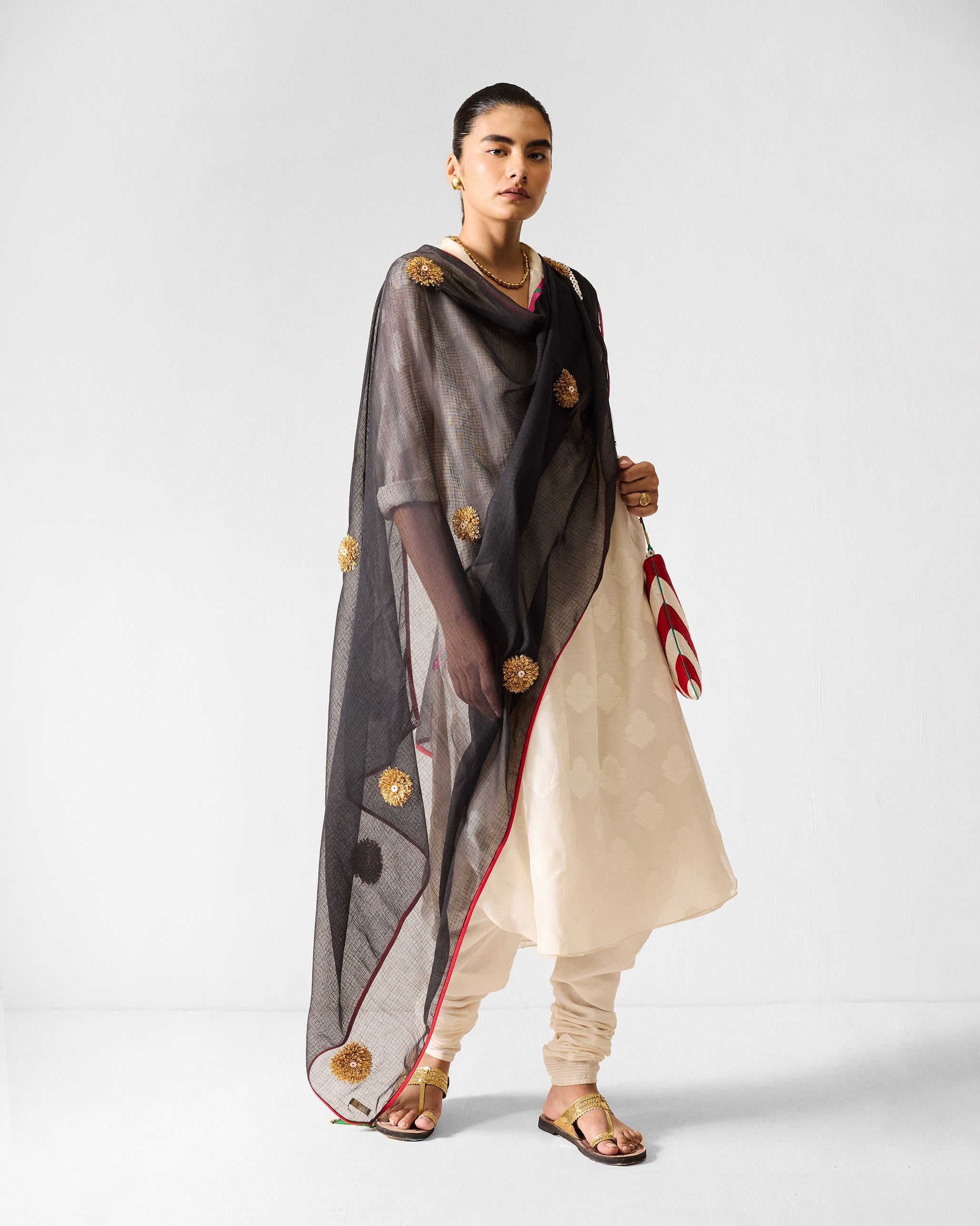 The Basic Long Length Kurta Set - Ivory