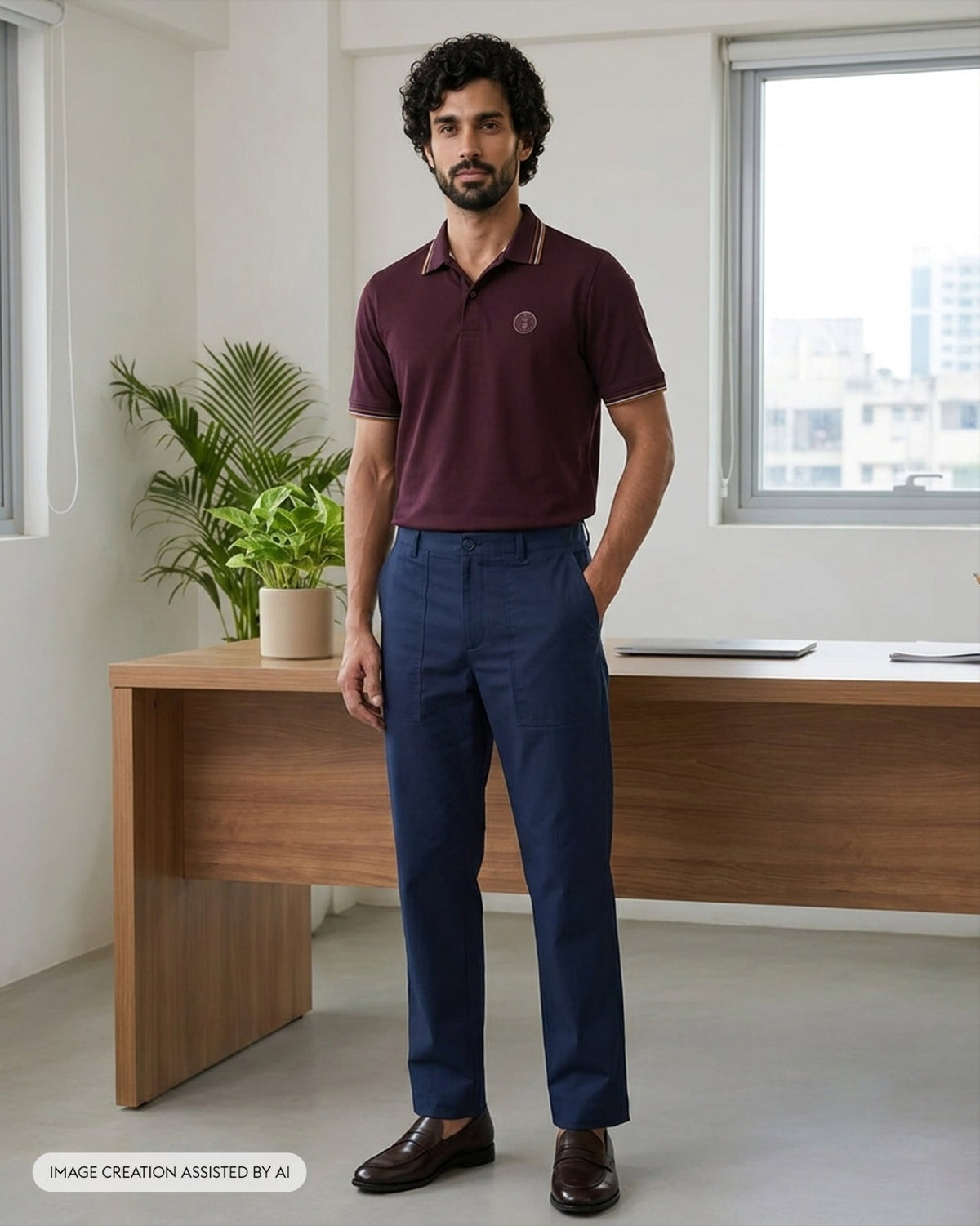 Stag Polo T-Shirt - Mercerised Cotton Classic Fit