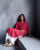 Basic Long Length Kurta - Red